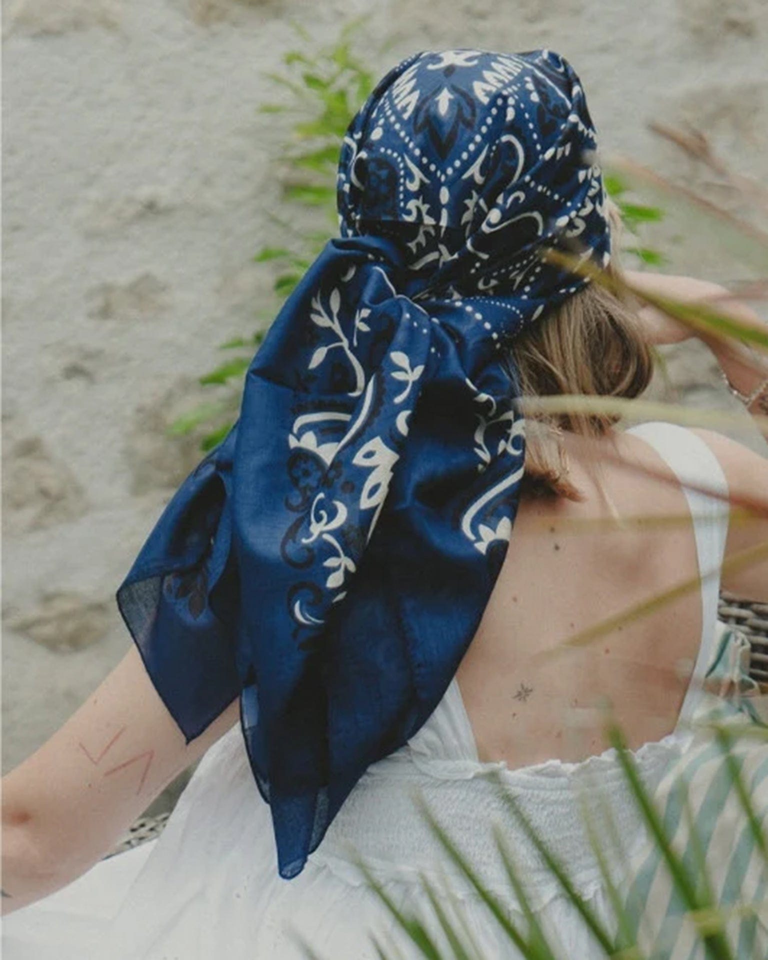 Classic Cotton Bandana in Navy