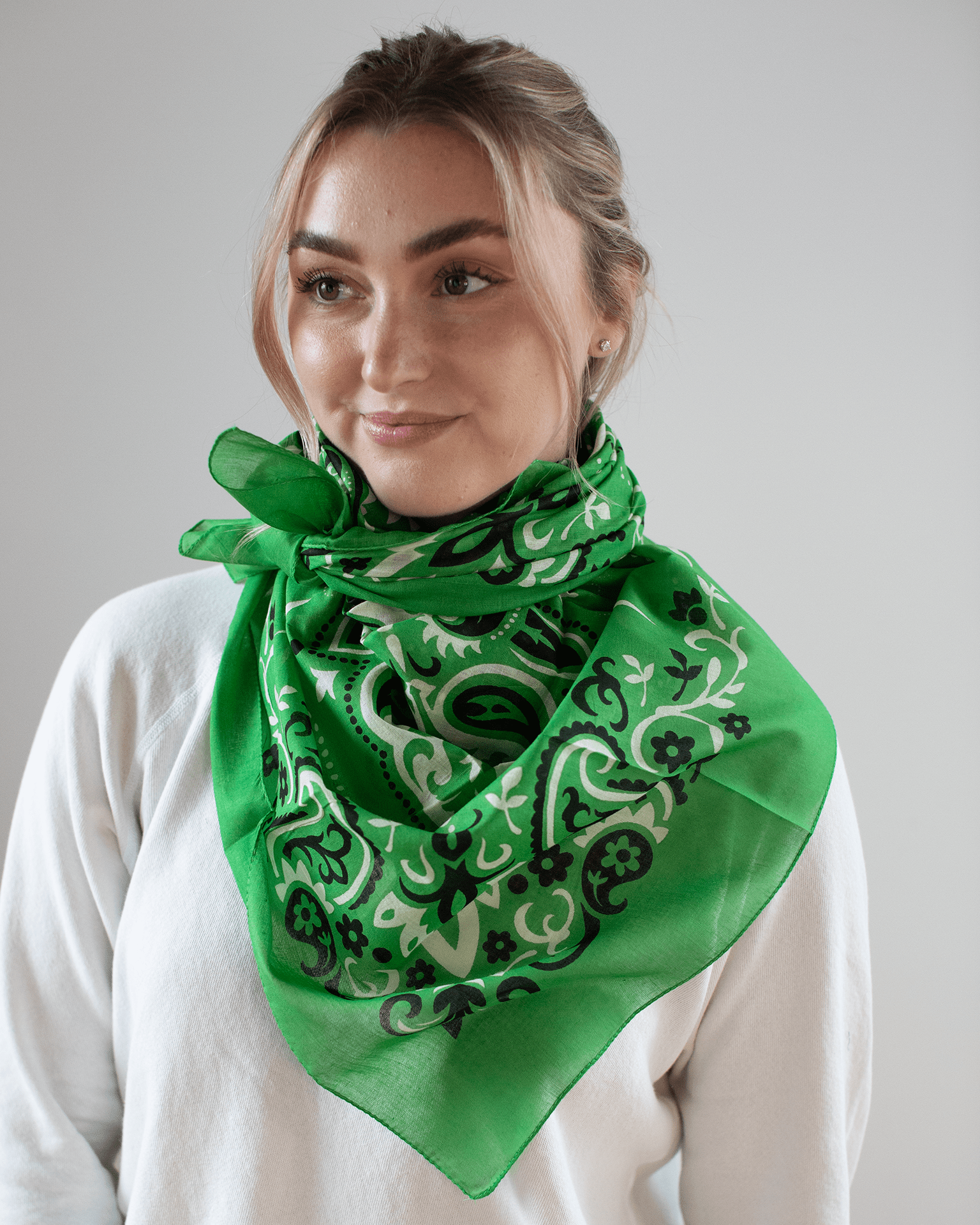 Classic Cotton Bandana in Vert