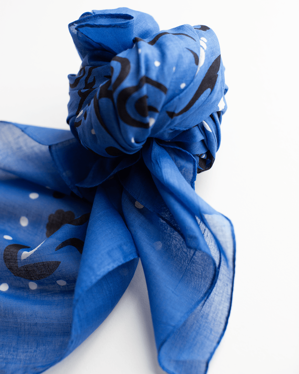 Crustaces Cotton Bandana in Bleu