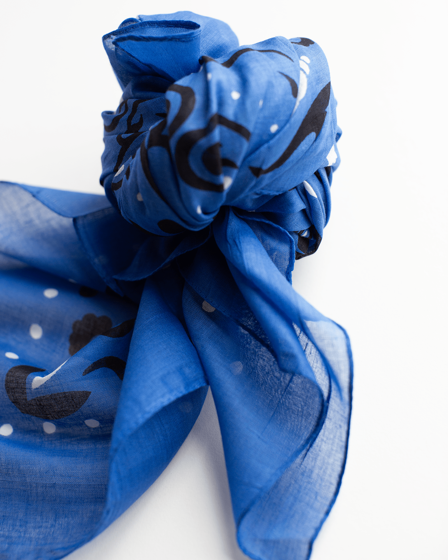 Crustaces Cotton Bandana in Bleu