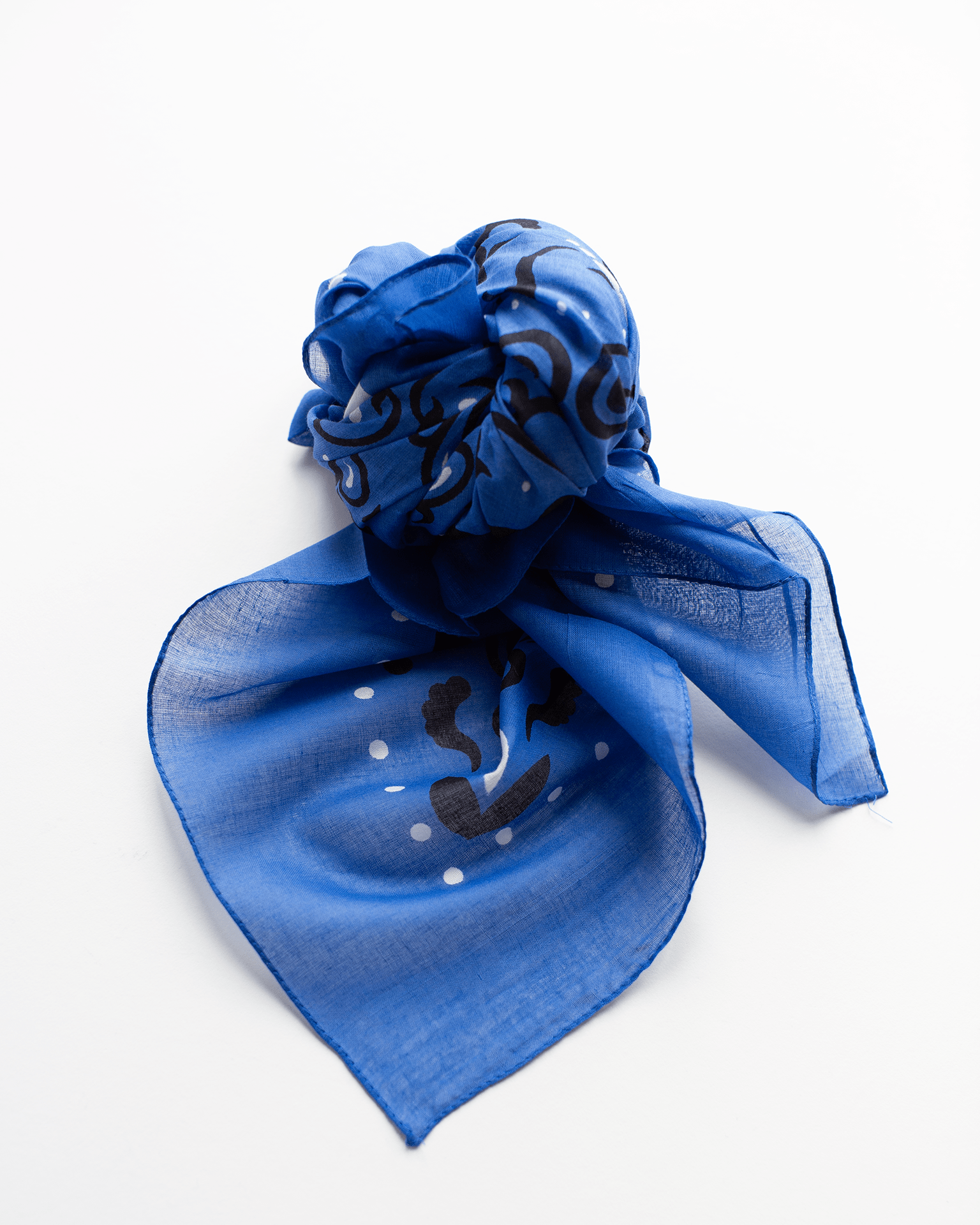 Crustaces Cotton Bandana in Bleu