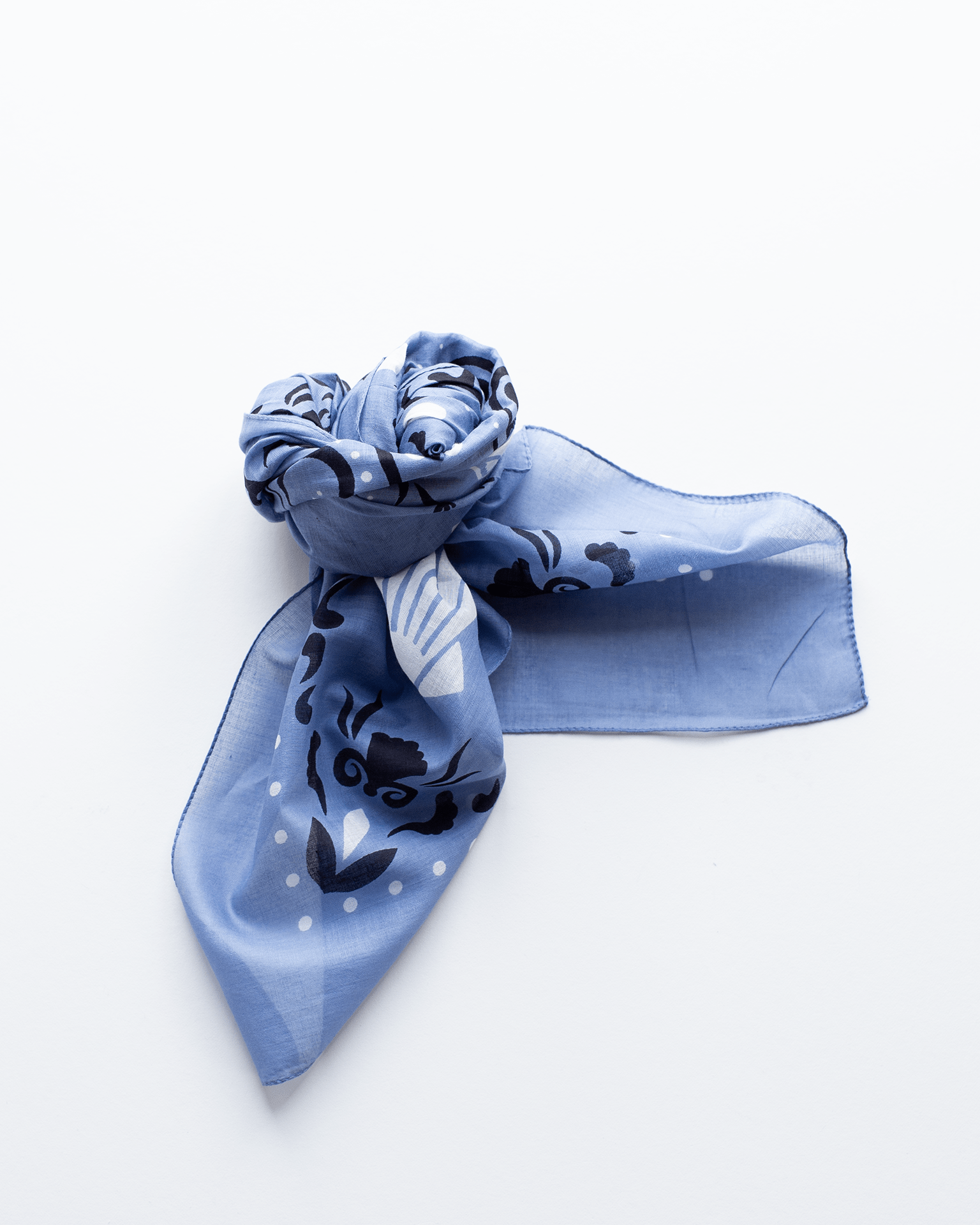 Crustaces Cotton Bandana in Riviera