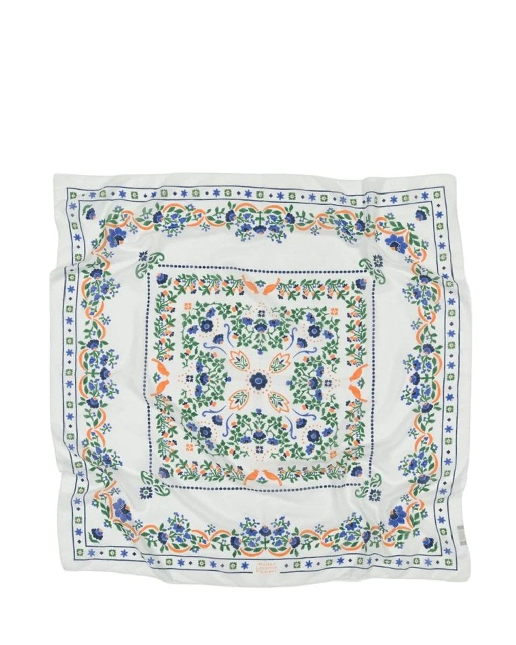 Secret Garden Cotton Bandana in Blanc