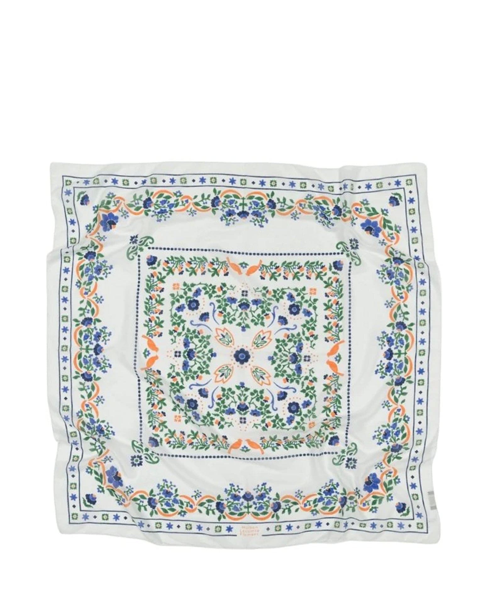 Secret Garden Cotton Bandana in Blanc