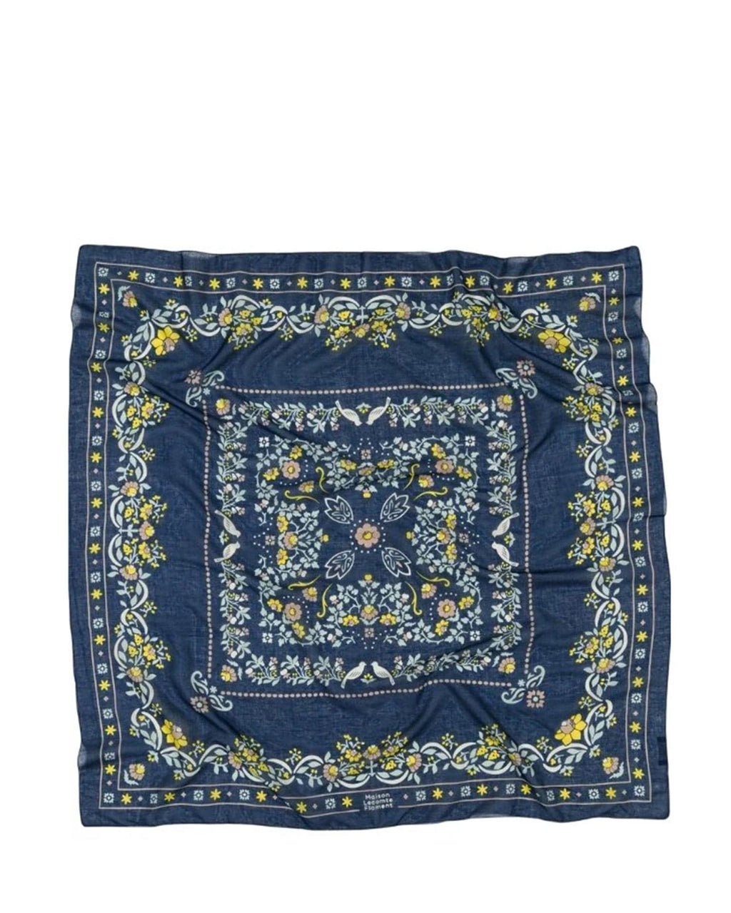 Secret Garden Cotton Bandana in Navy