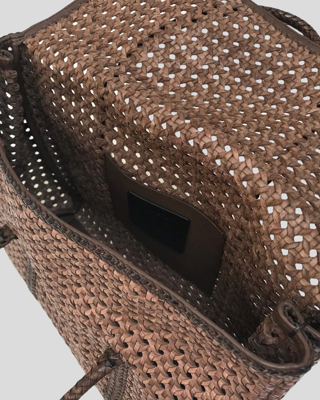 Violette Cuir Flap Bag in Charcoal Grey X Dark Brown
