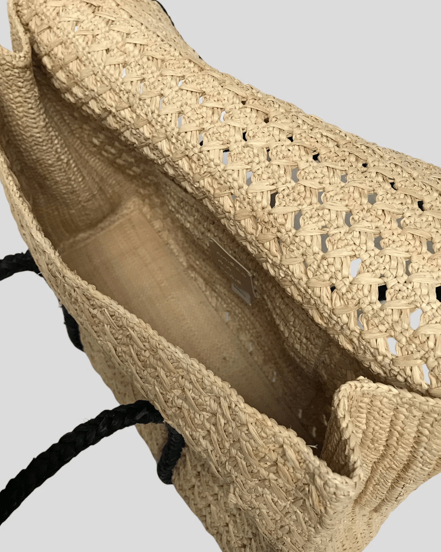 Violette Flap Bag in Natural/Noir