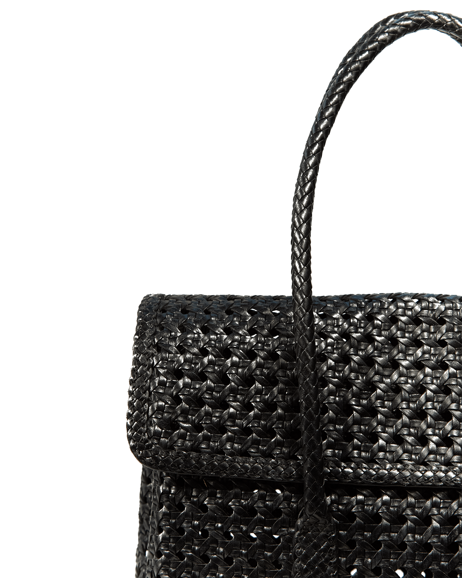 Violette Petit Cuir Flap Bag in Black