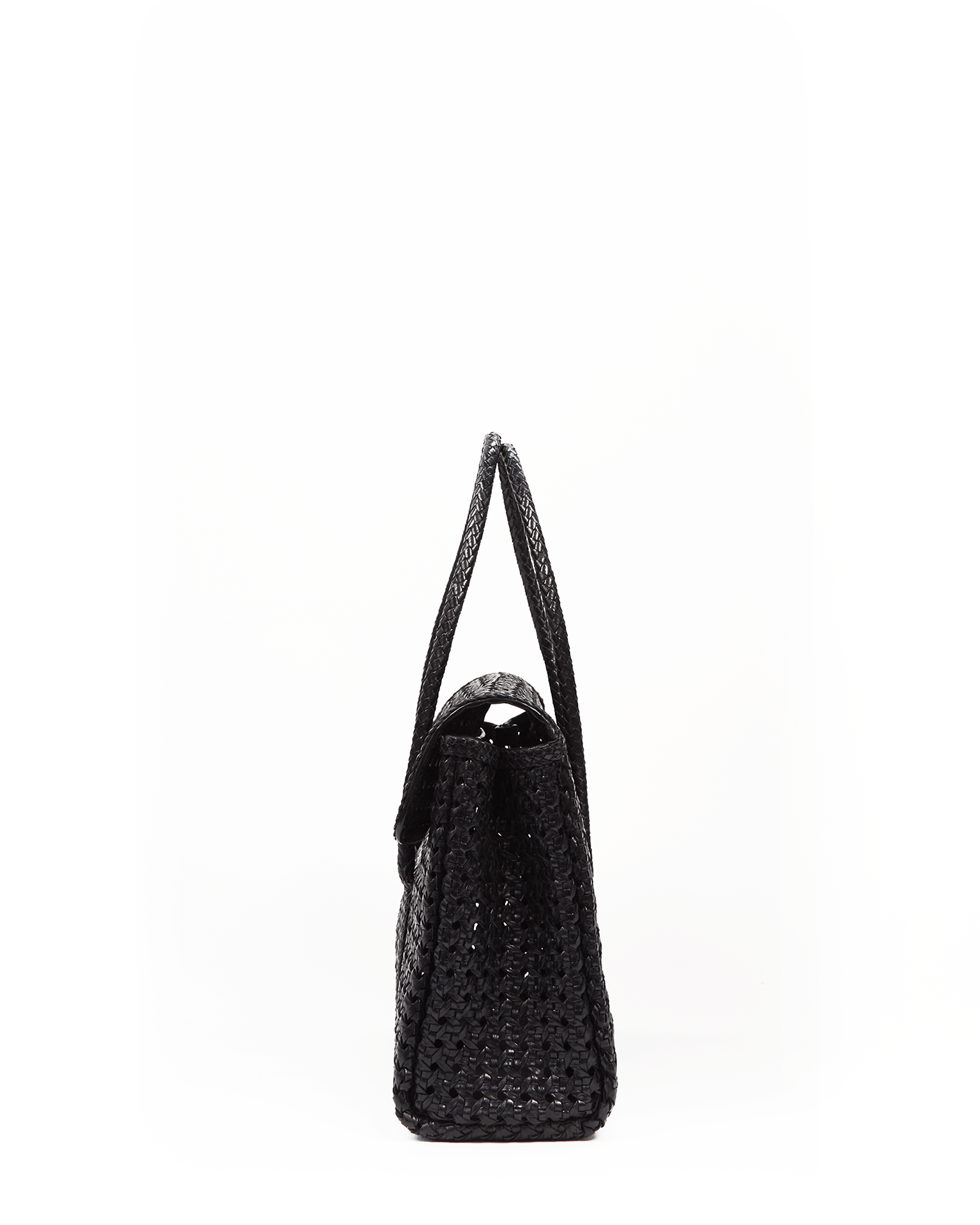 Violette Petit Cuir Flap Bag in Black