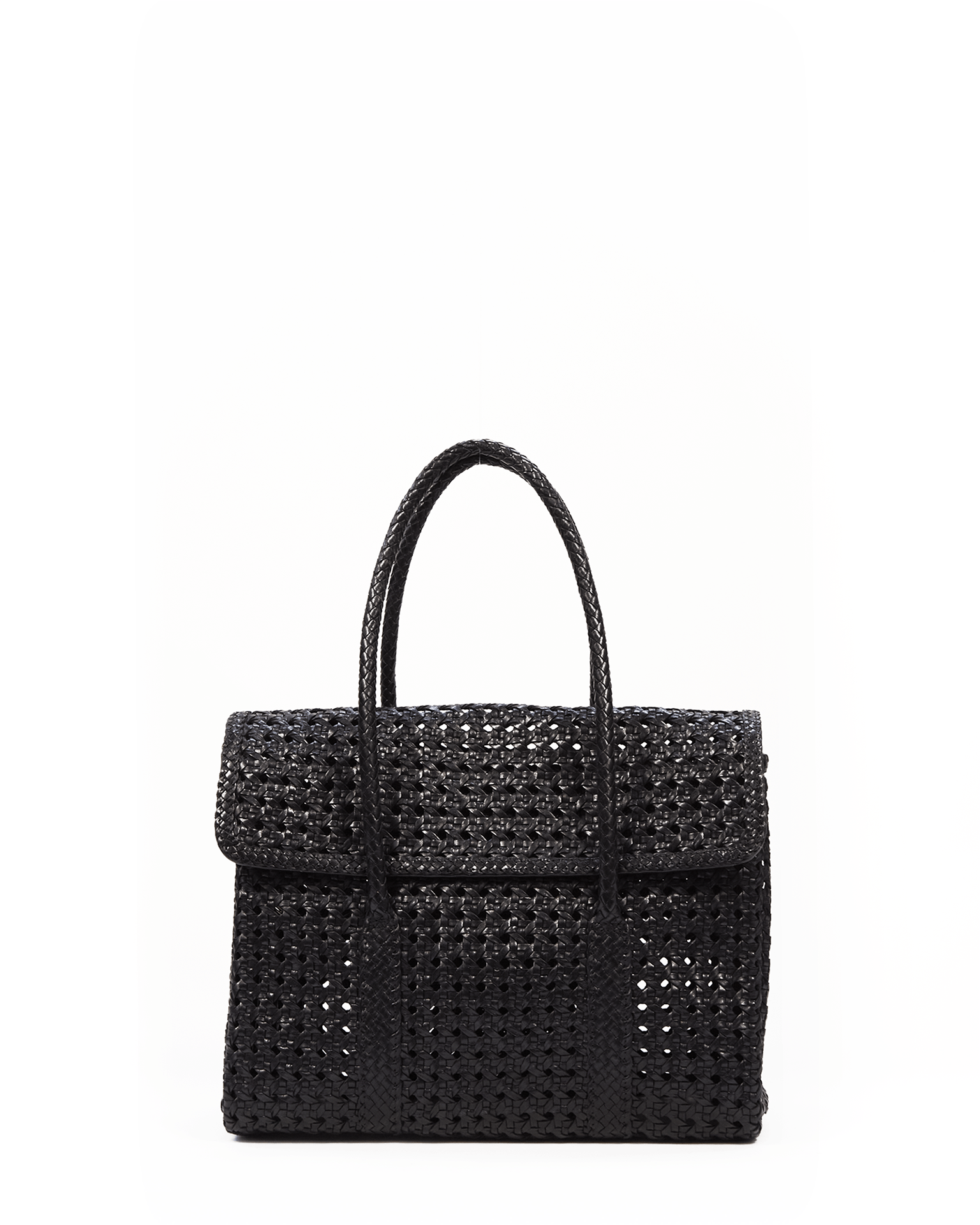 Violette Petit Cuir Flap Bag in Black