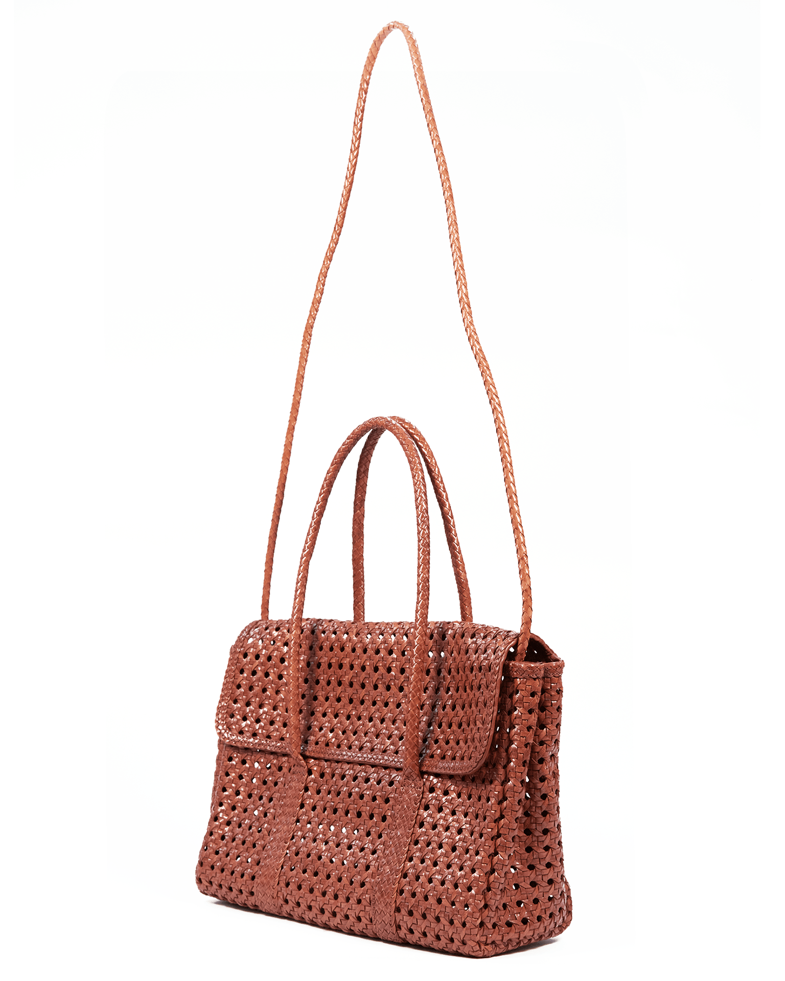 Violette Petit Cuir Flap Bag in Picante
