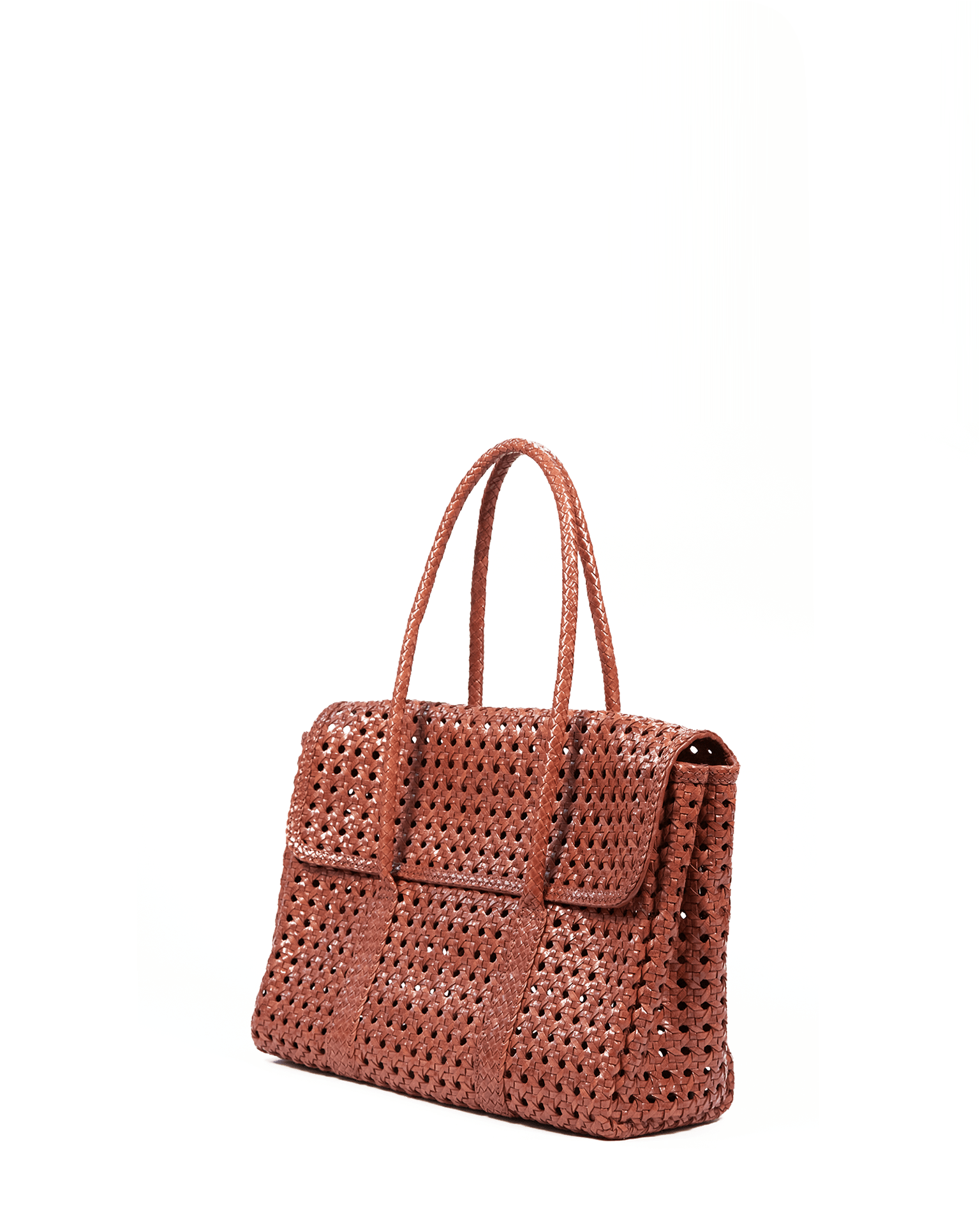 Violette Petit Cuir Flap Bag in Picante