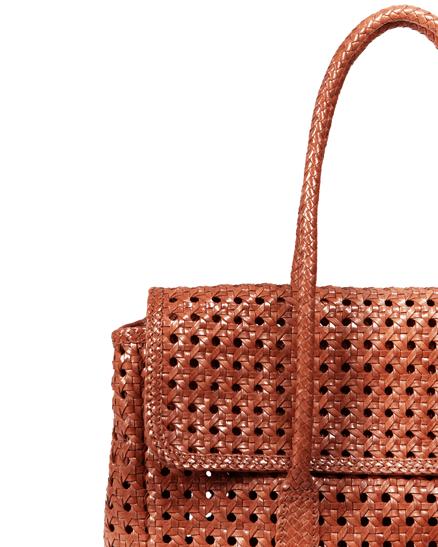 Violette Petit Cuir Flap Bag in Picante