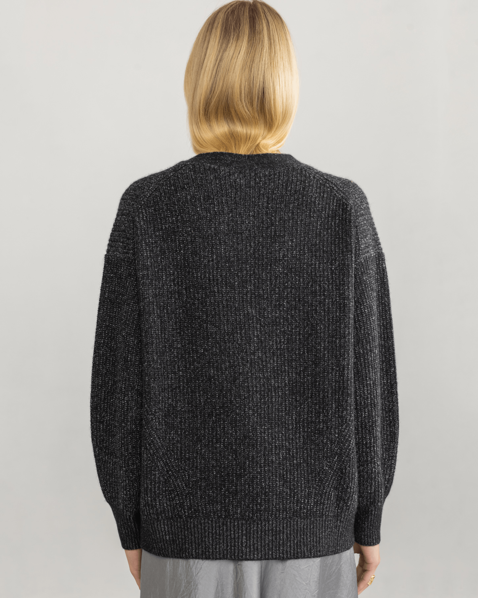Fairfax Cardi in Black/Pepper