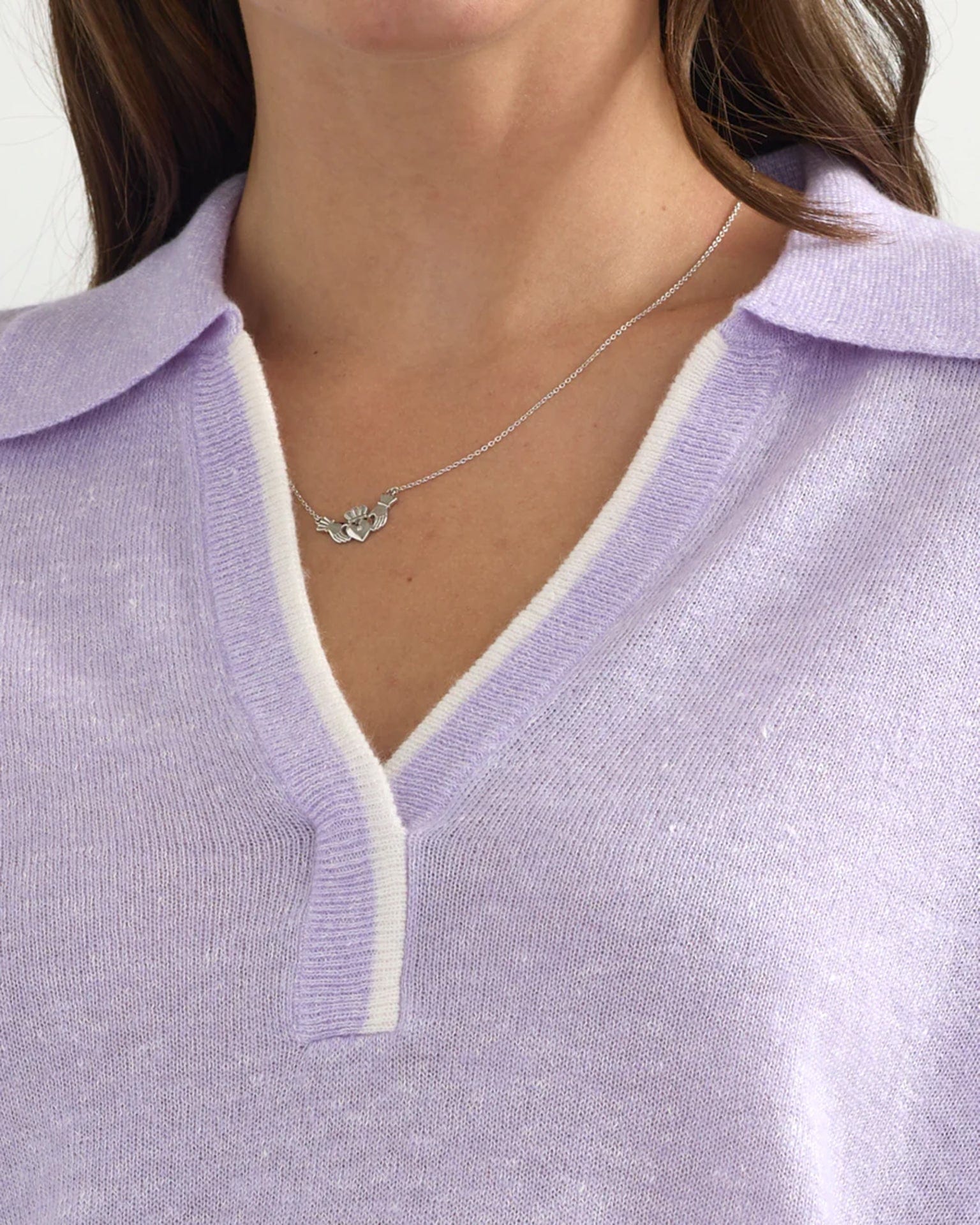 Polo in Lavender/Meringue