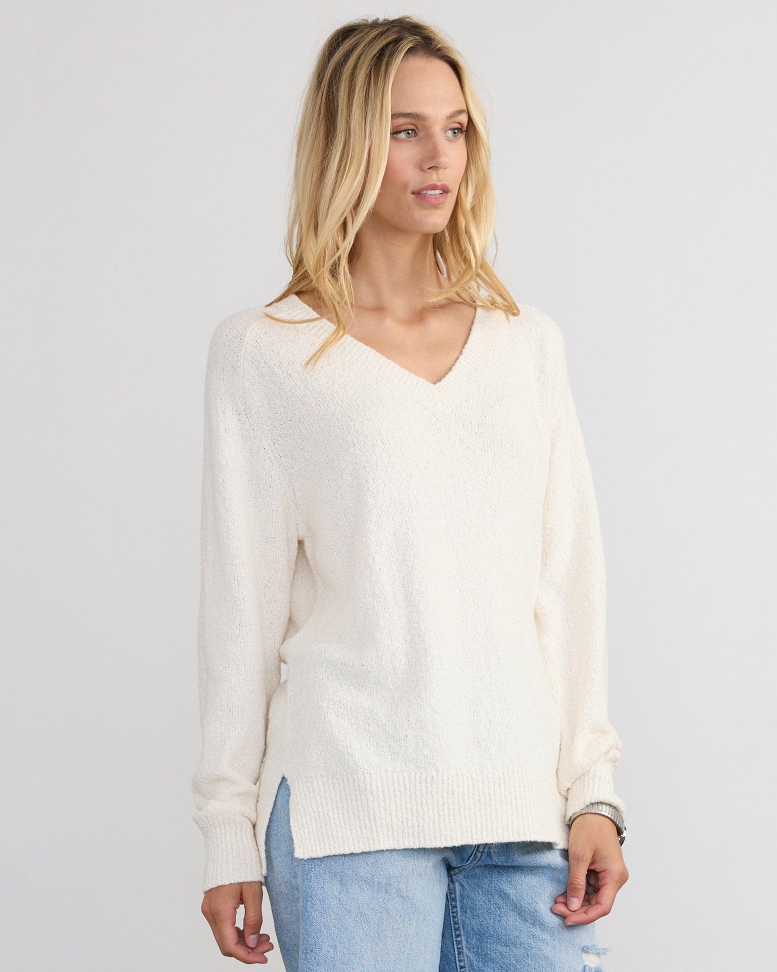 Tunic Vee in Ivory