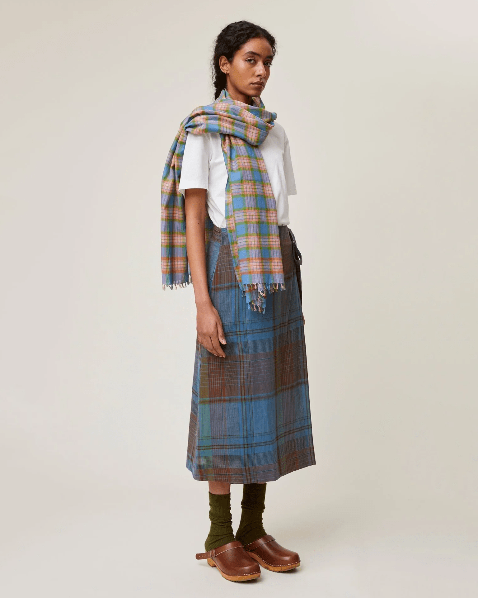 Scarf No 722 in Nordic Blue