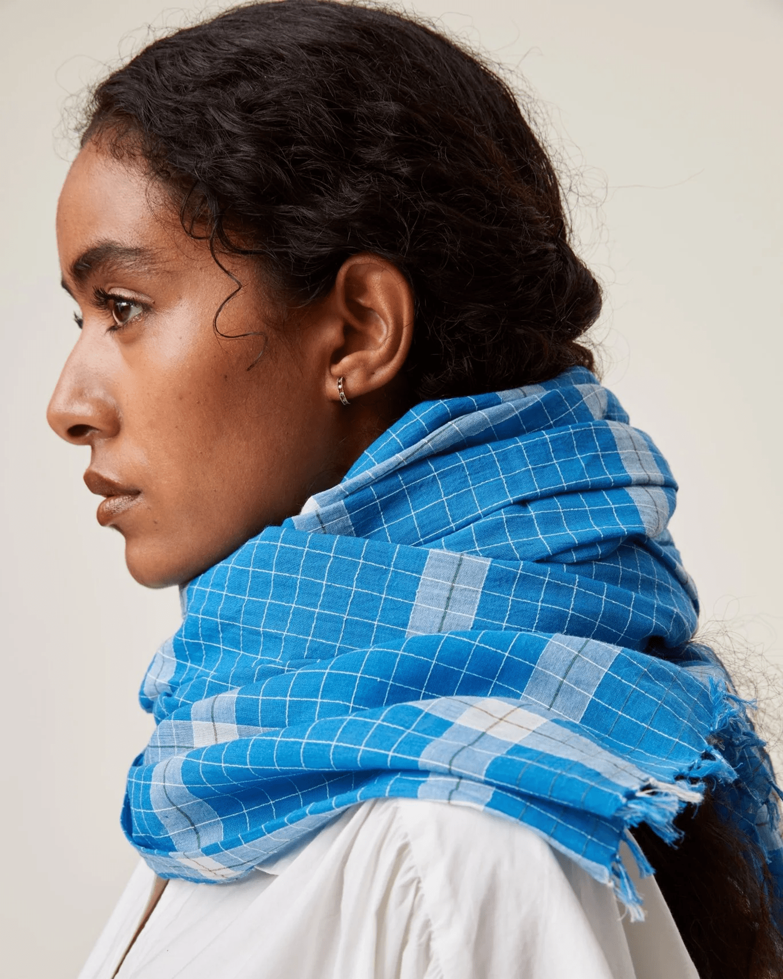 Scarf No 725 in Blue Worker