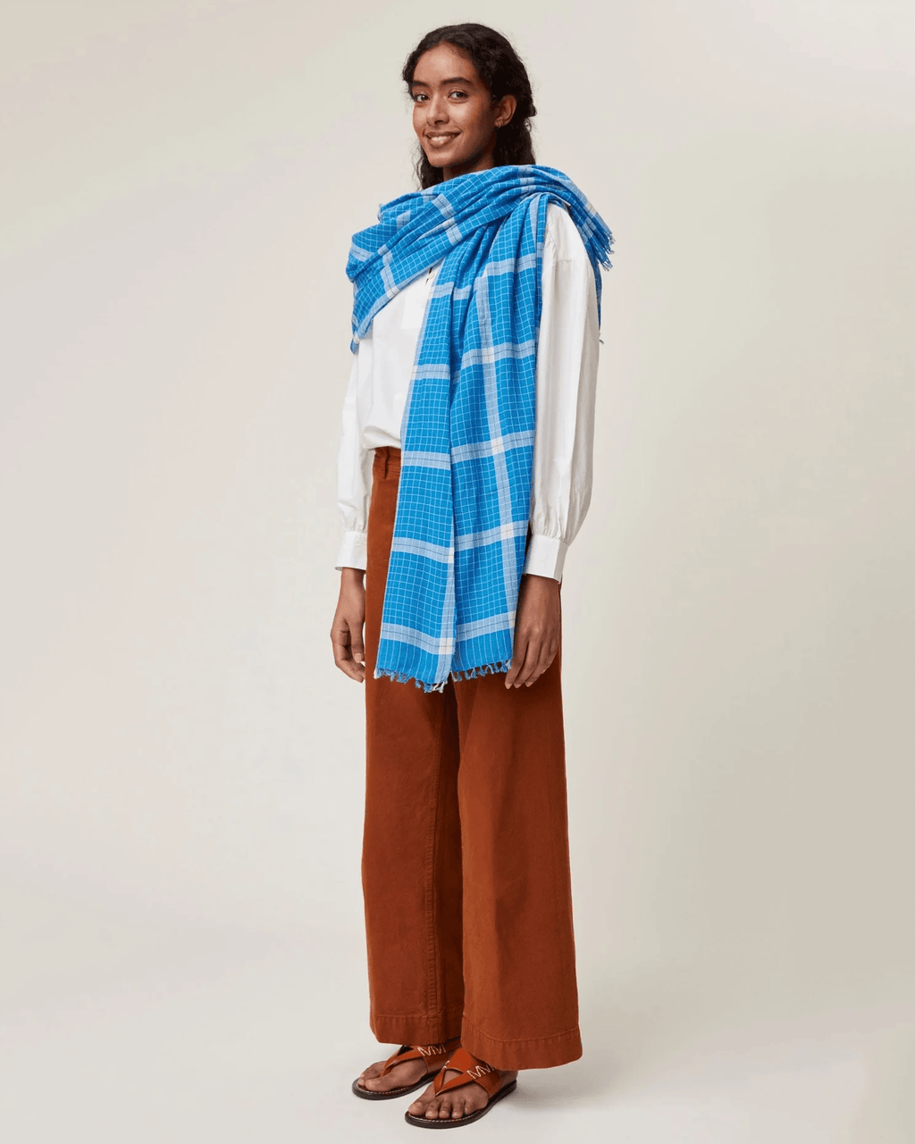 Scarf No 725 in Blue Worker