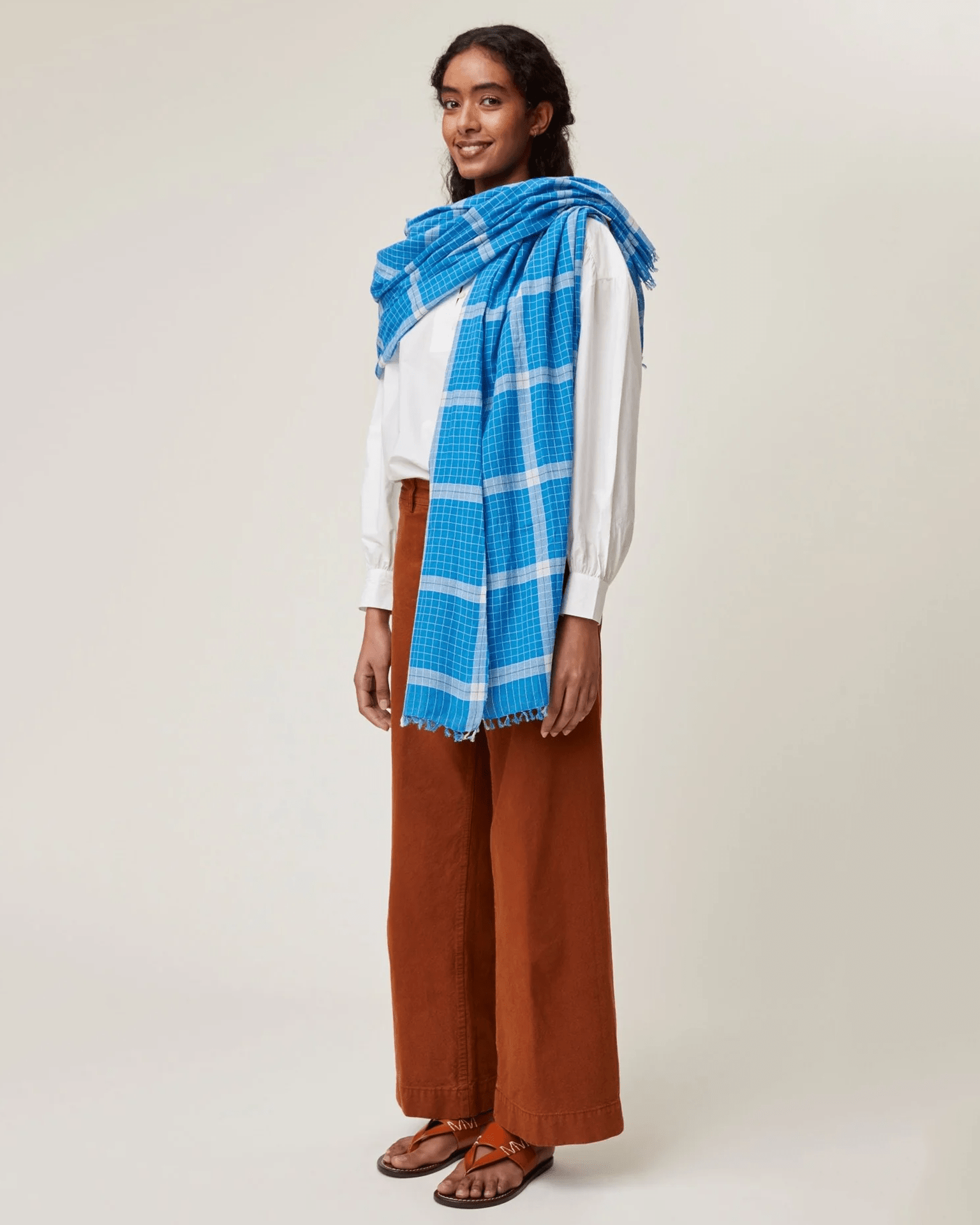 Scarf No 725 in Blue Worker