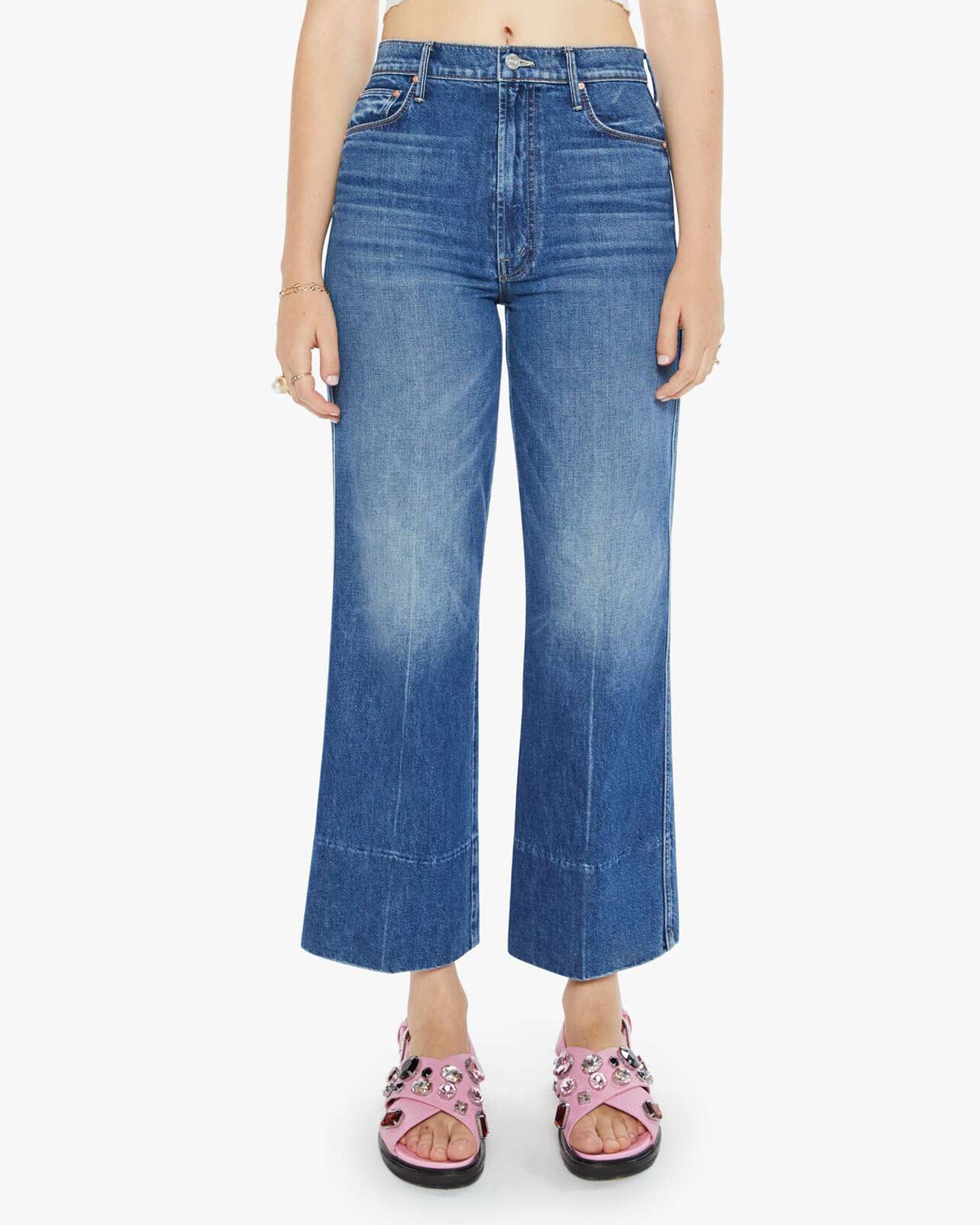 The Maven Wide Hem Ankle in Rags To Riches