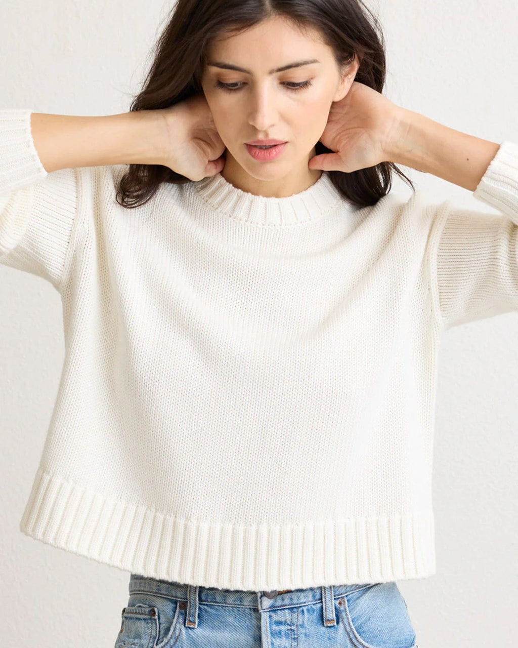 Celeste Crewneck in Ivory