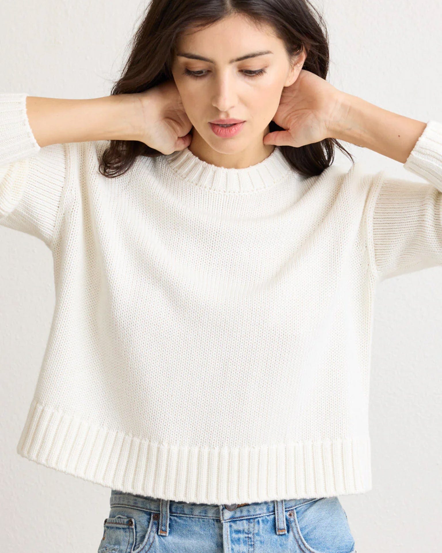 Celeste Crewneck in Ivory