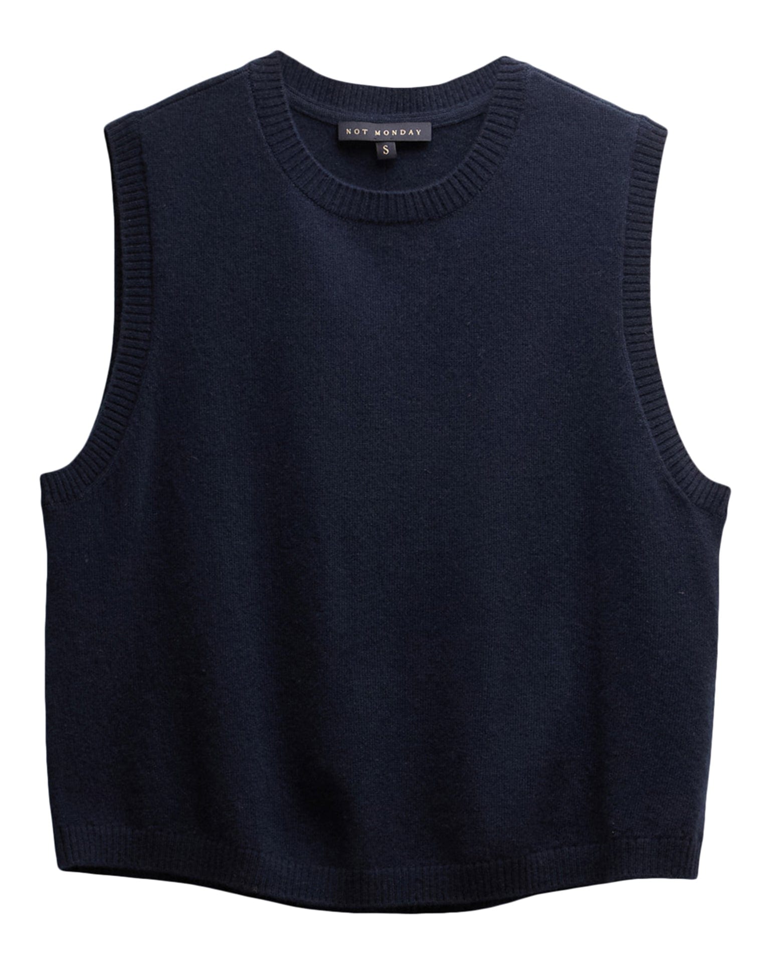 Sage Cashmere Tank in Navy