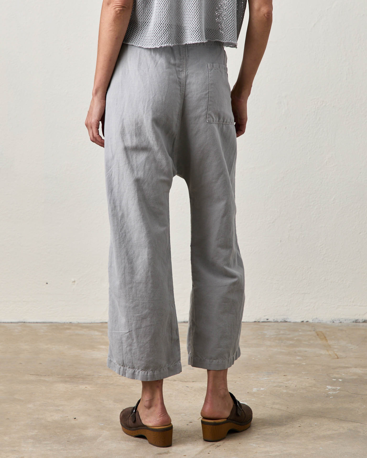 Akari Tie Waist Pants in Pale Grey