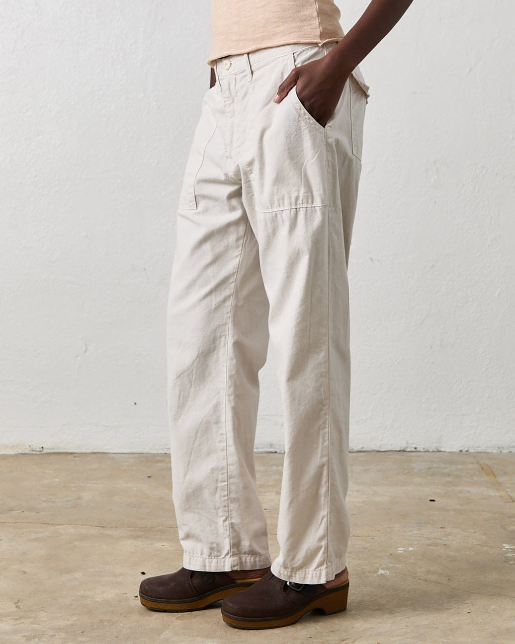 Kennedy Trouser in Soft White