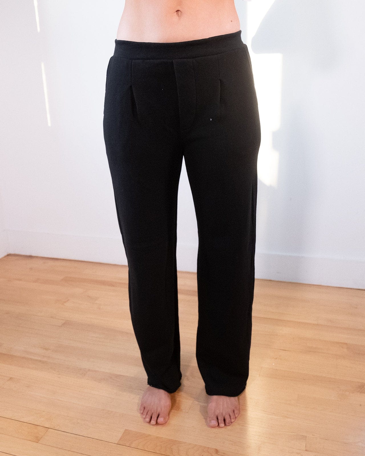 Louis Pleated Pants in Black