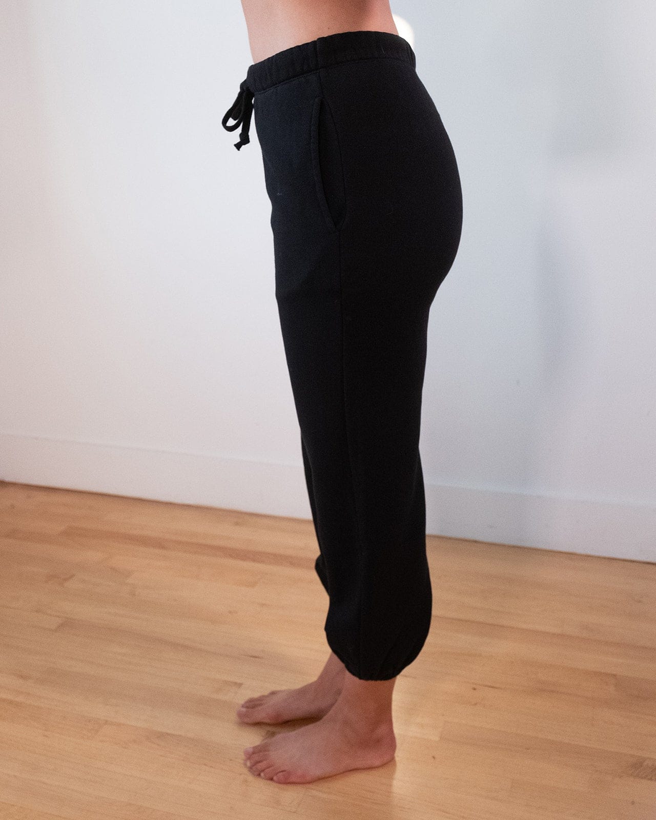 Shane Drawstring Jogger in Black