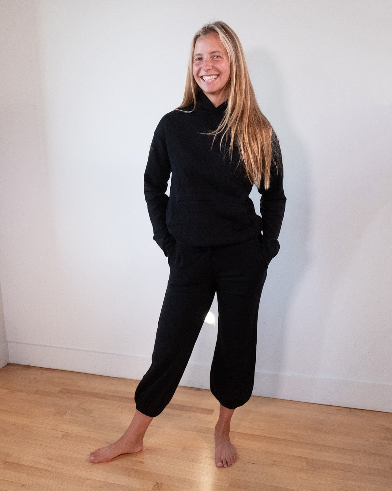 Shane Drawstring Jogger in Black