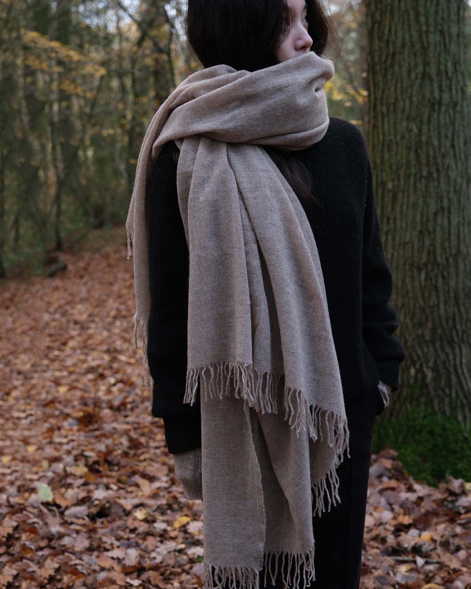 Cashmere Wrap in Taupe