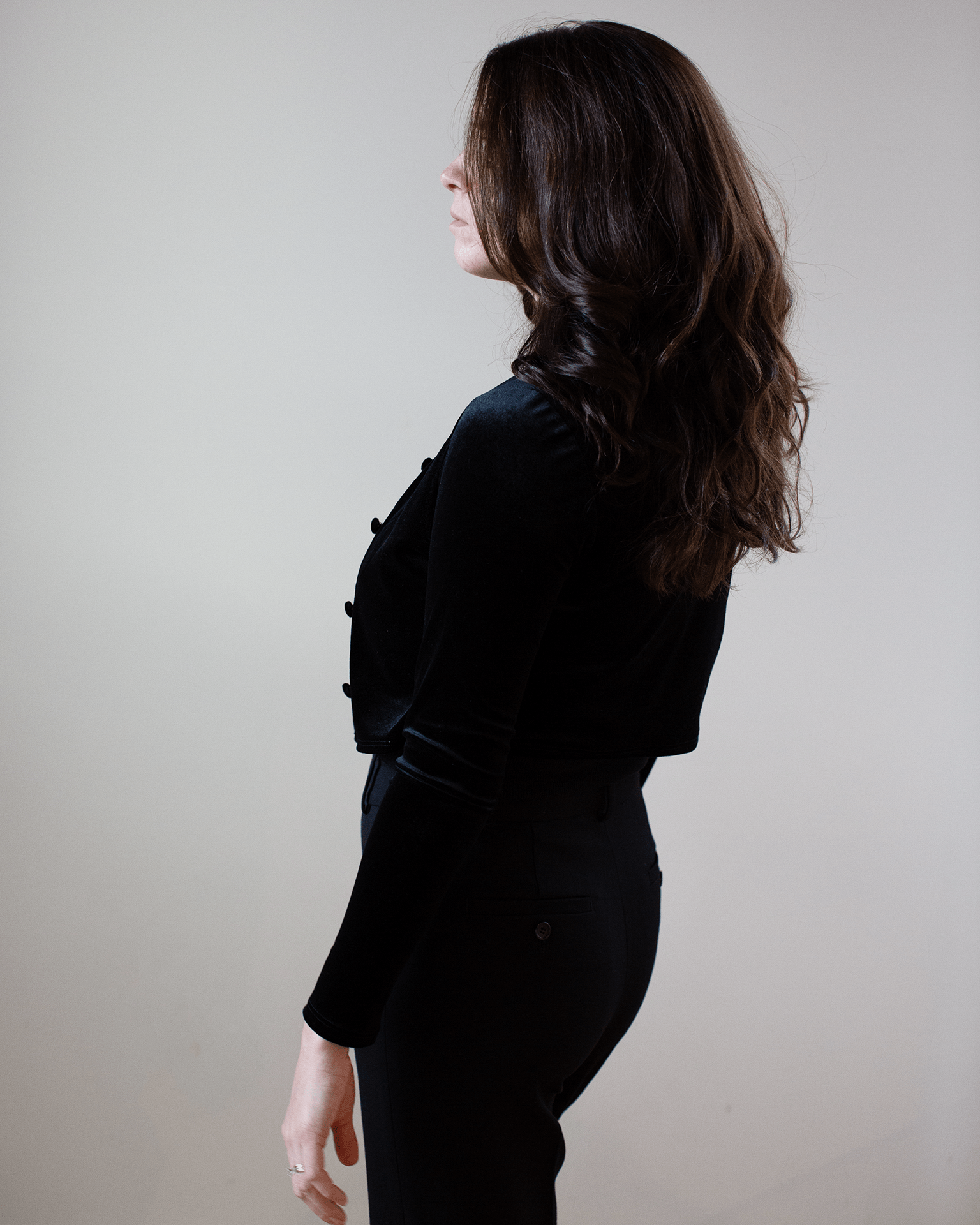 Classic Cardi Velvet in Khol