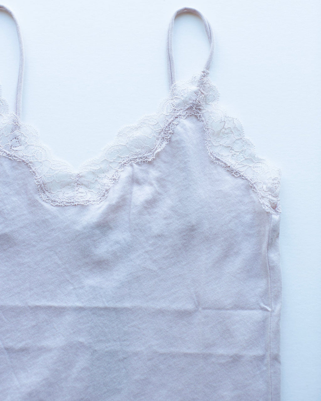 Org Cttn w/ Lace Cami in Bone