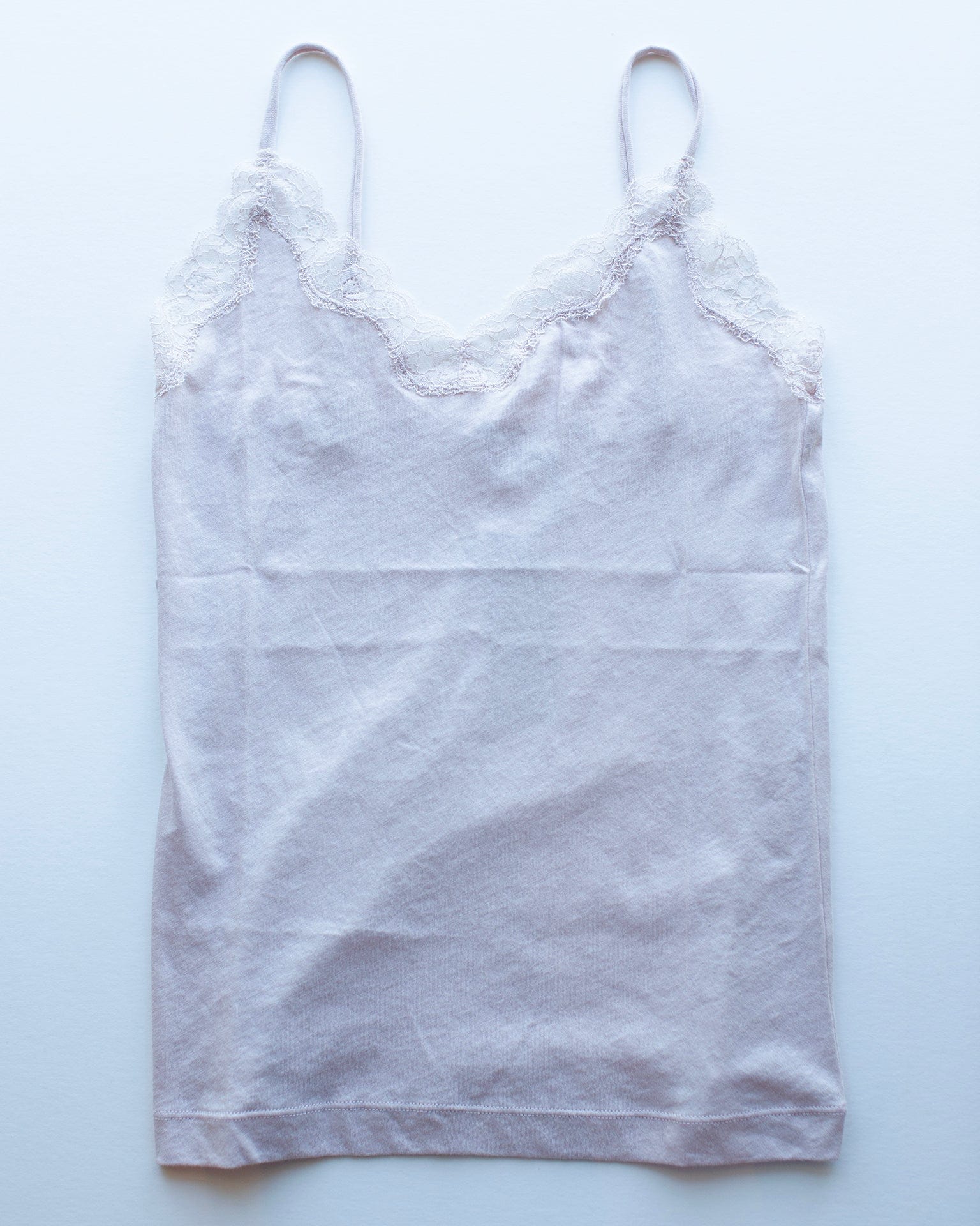 Org Cttn w/ Lace Cami in Bone