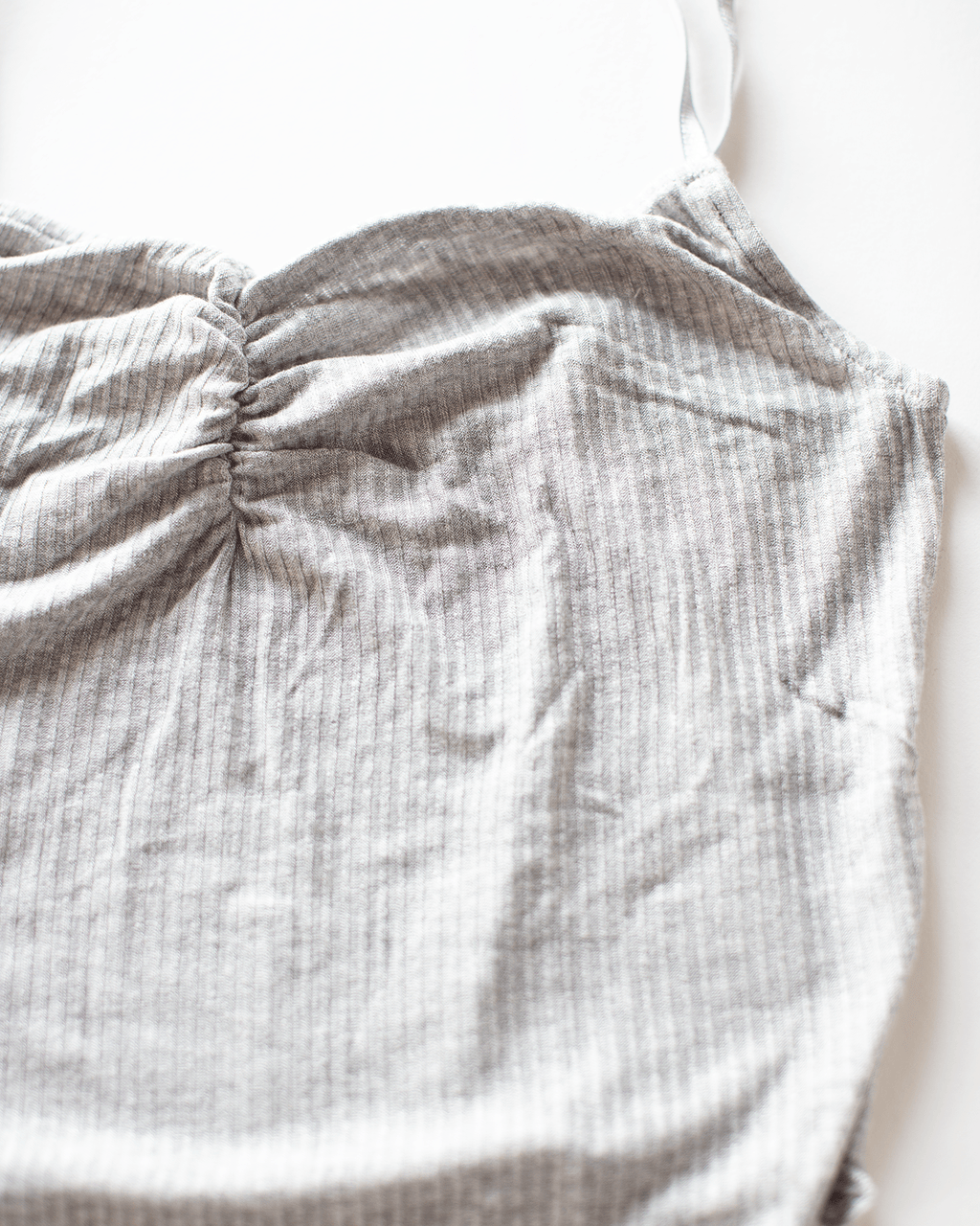 Pinch Front Cami & Pamela Short Set in Heather Grey
