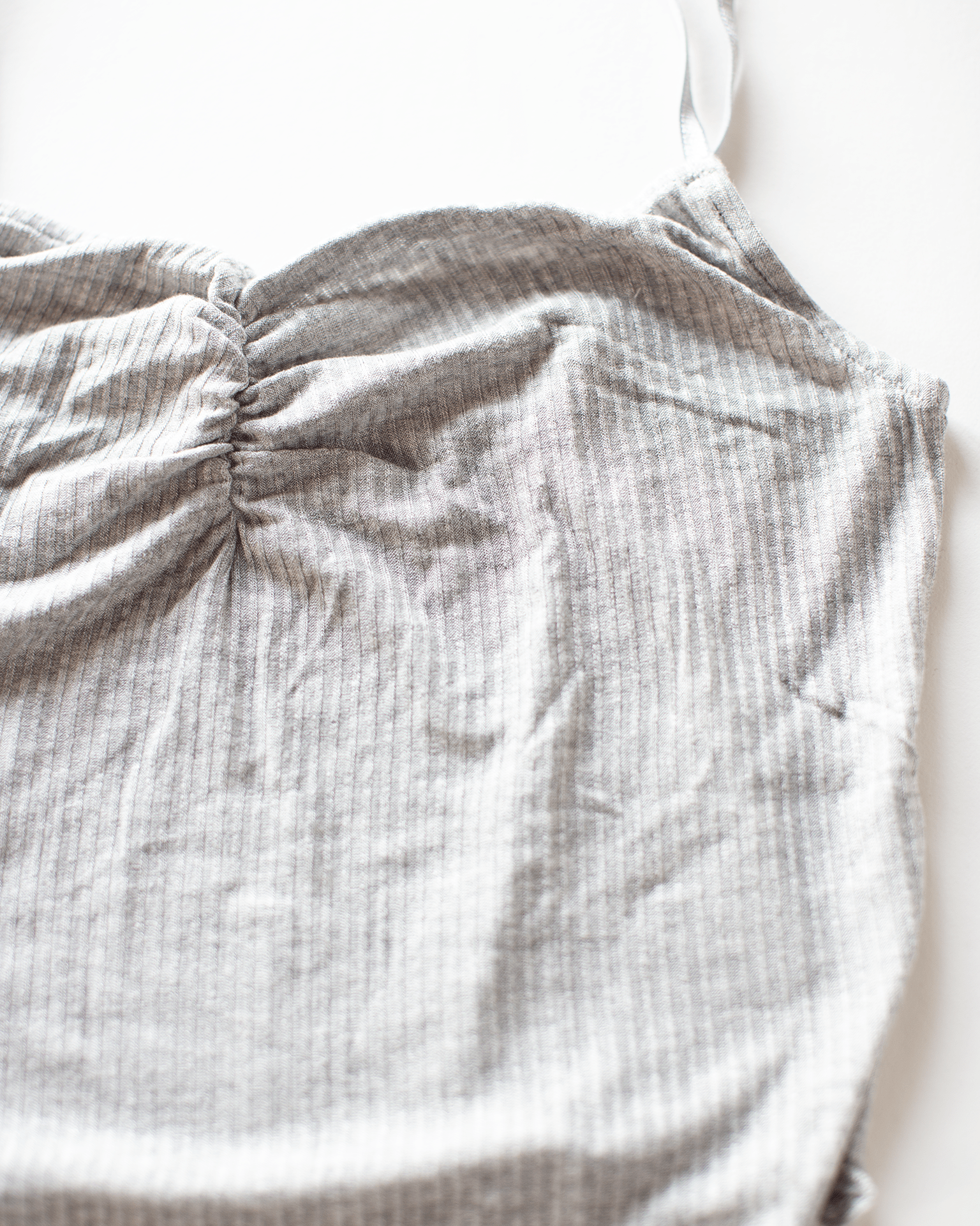 Pinch Front Cami & Pamela Short Set in Heather Grey