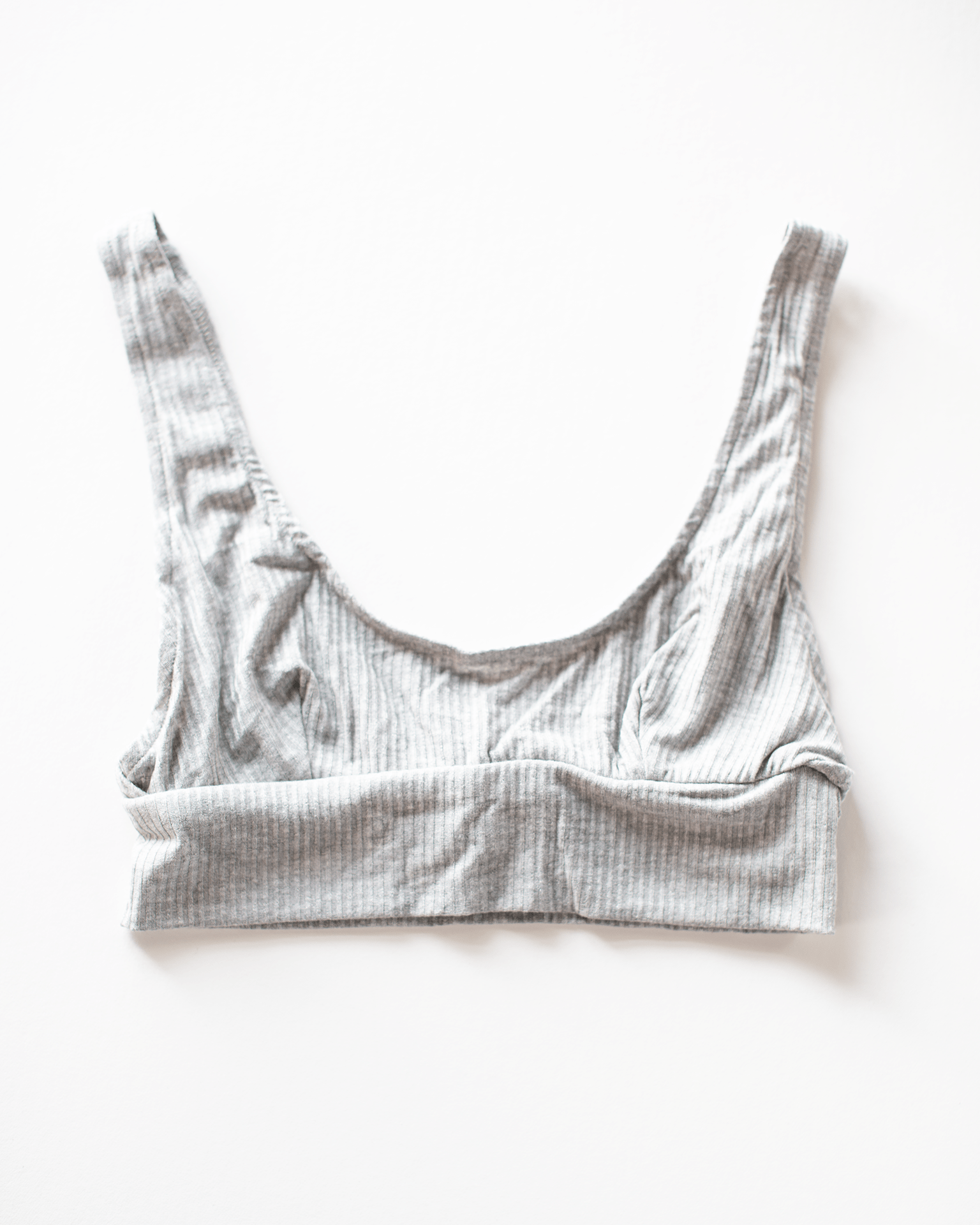 Tank Bralette & High Cut Brief Set in Heather Grey