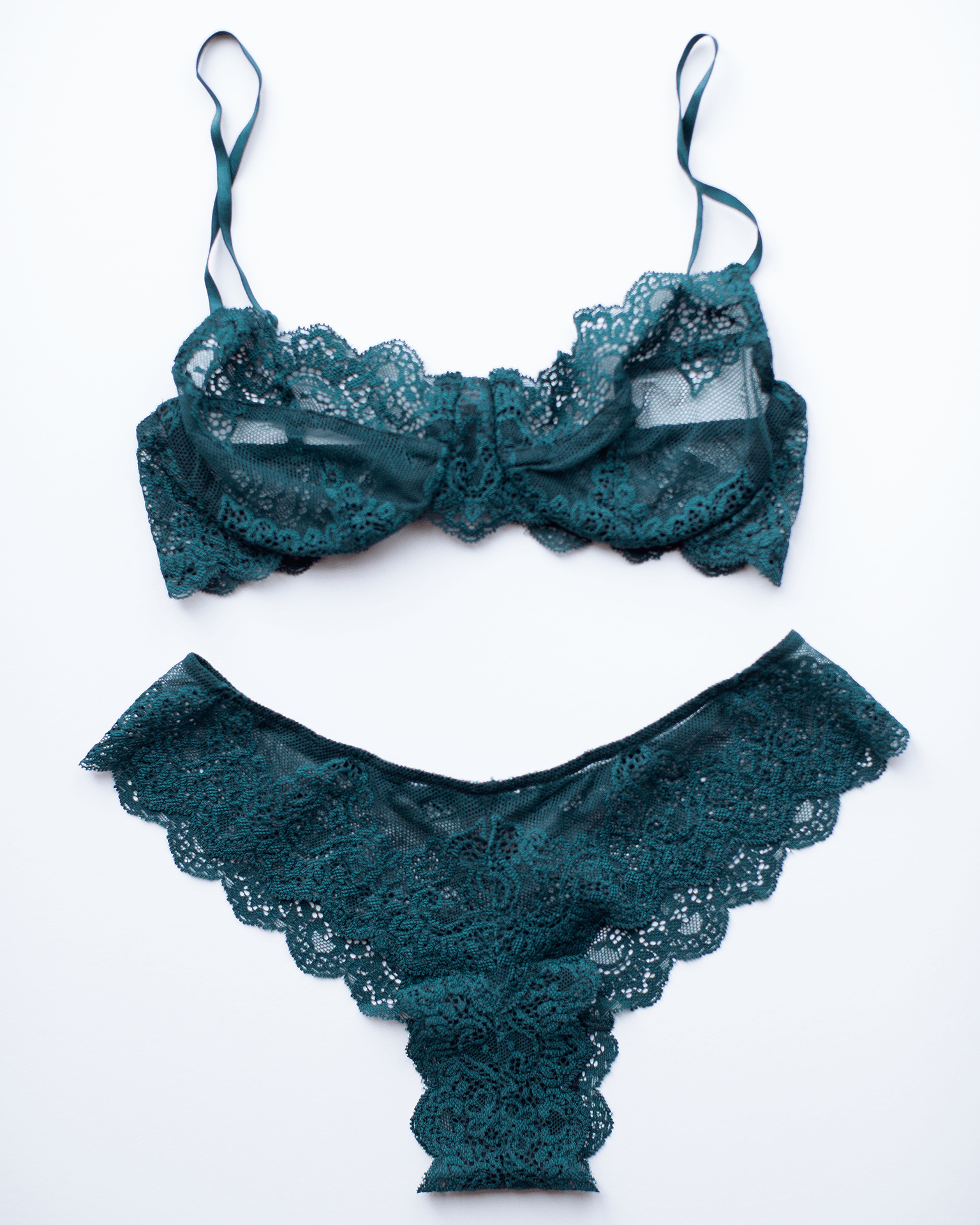 Underwire Bra & Brazilian Bikini Set in Juniper