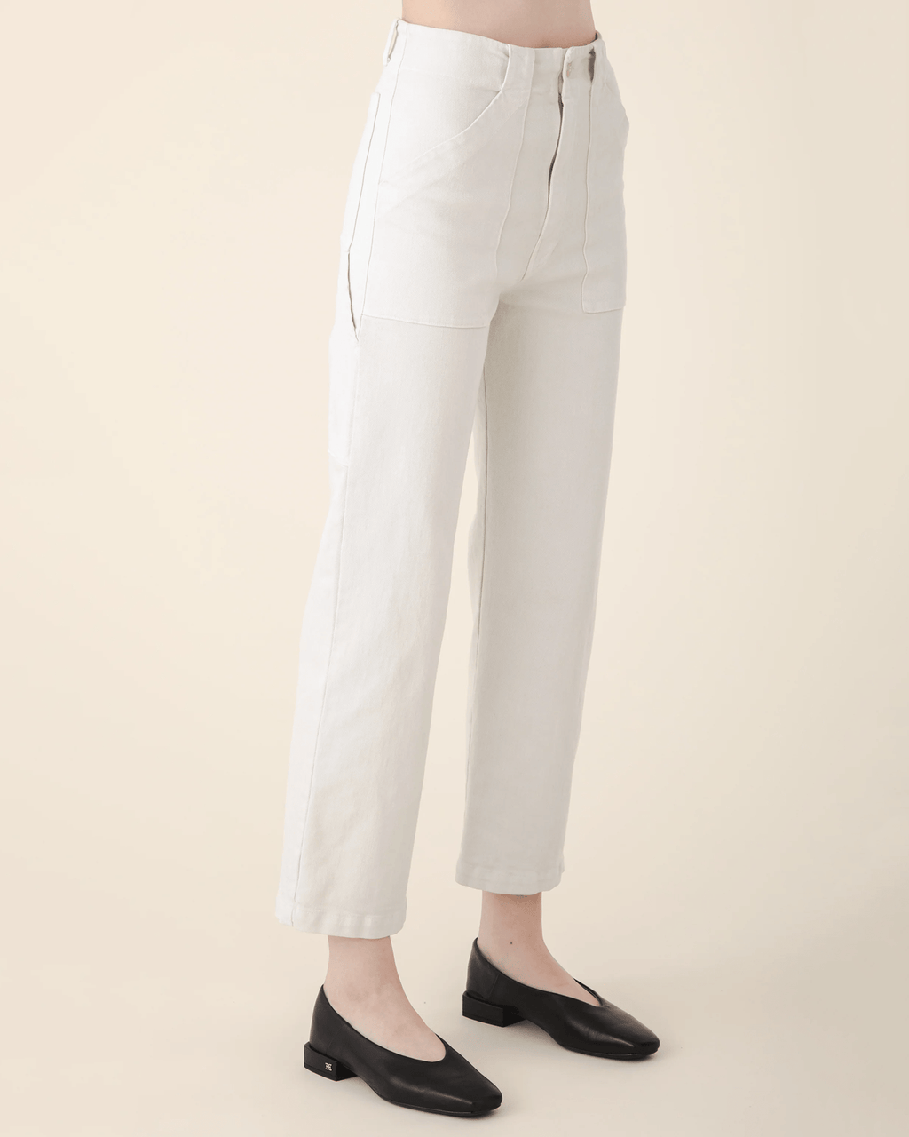 Long Carpenter Pant in Oyster