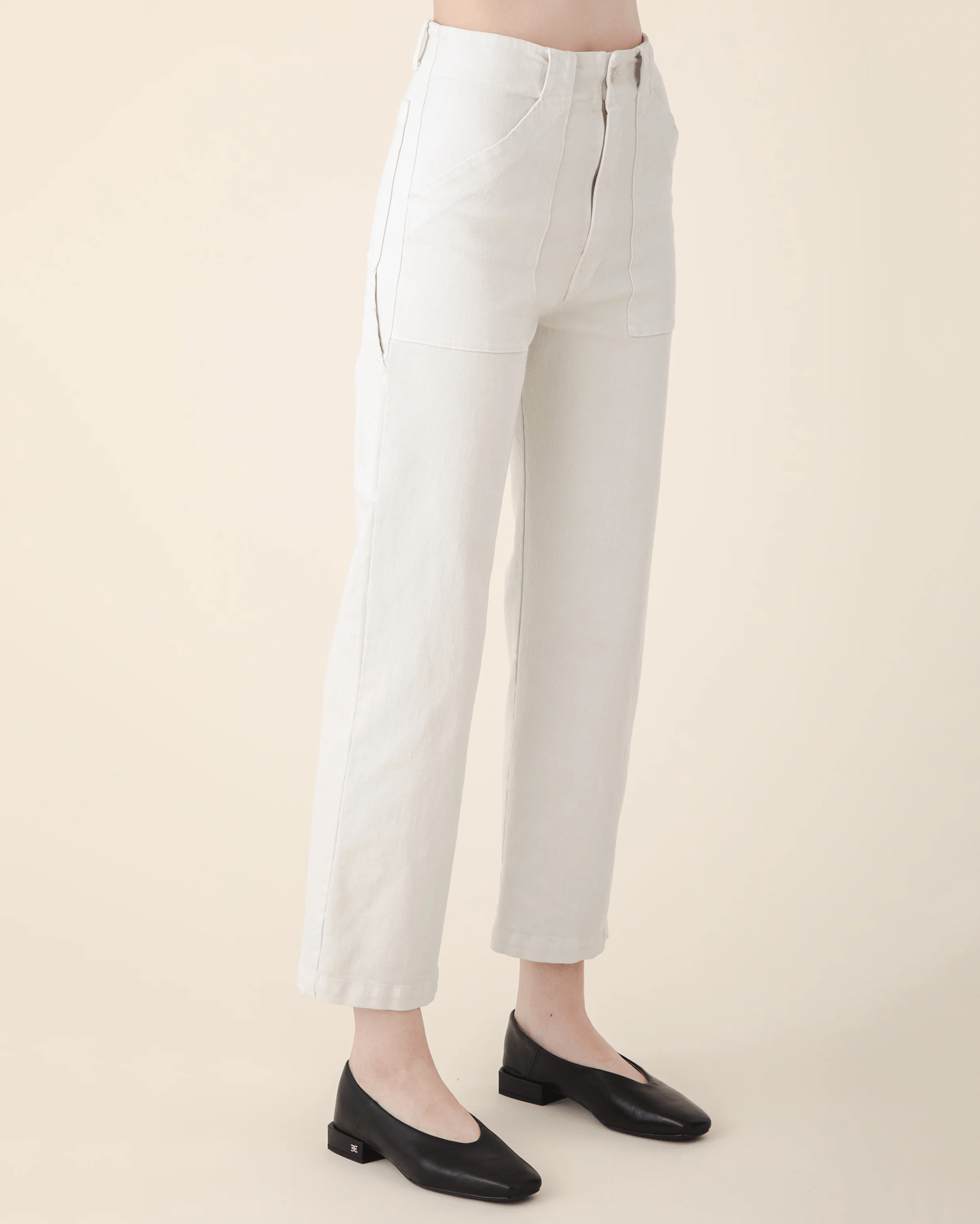 Long Carpenter Pant in Oyster