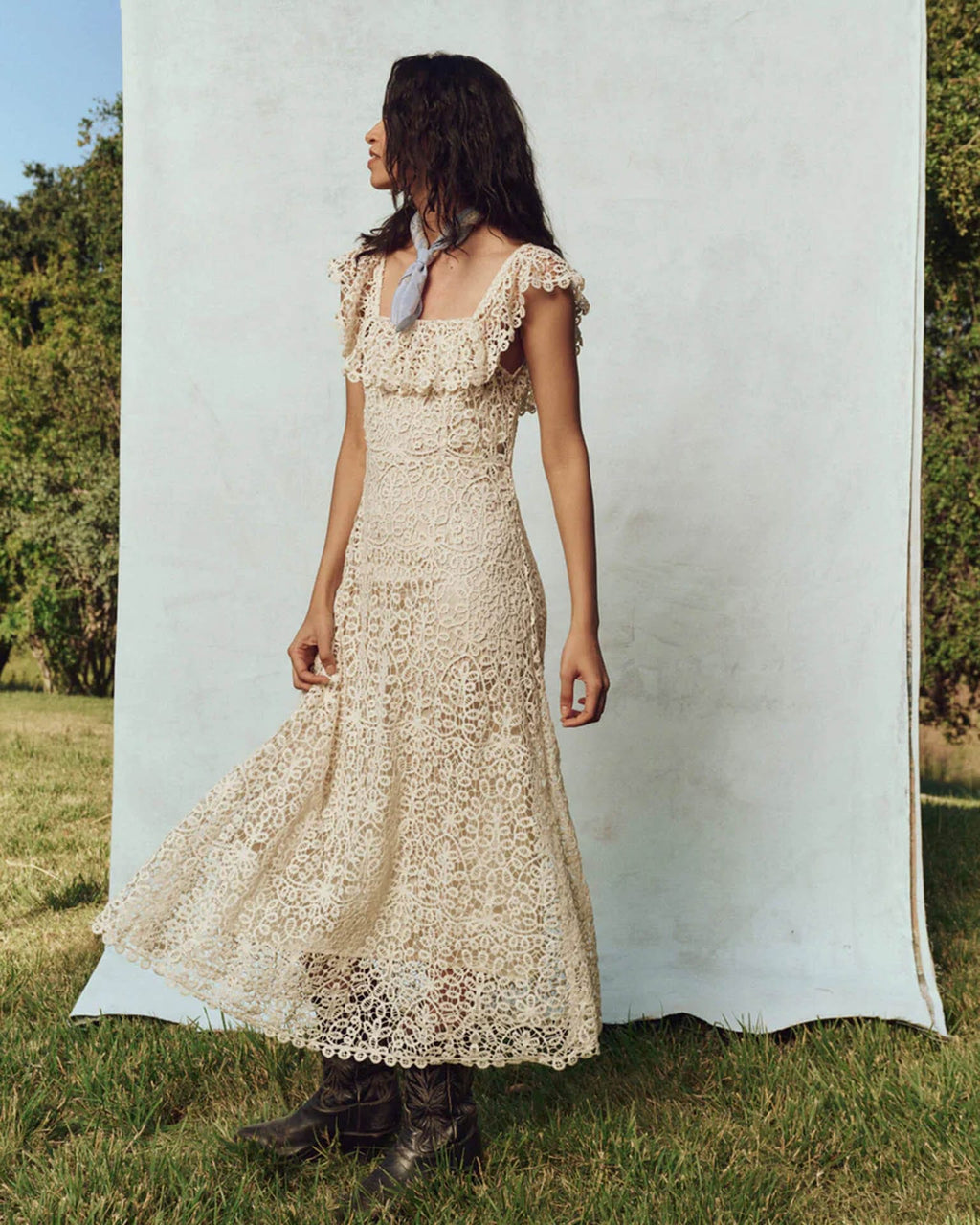 The Balcony Dress in Cream