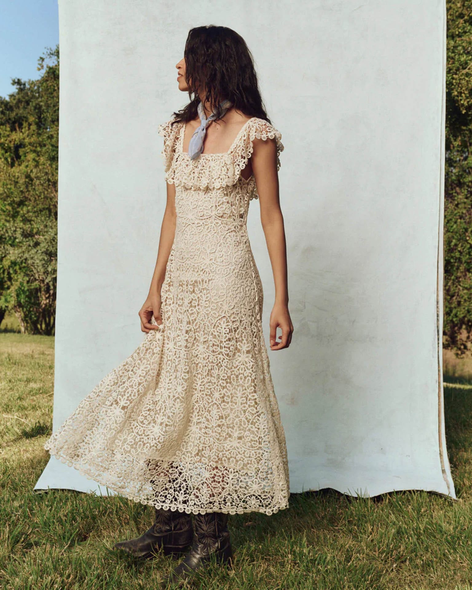 The Balcony Dress in Cream