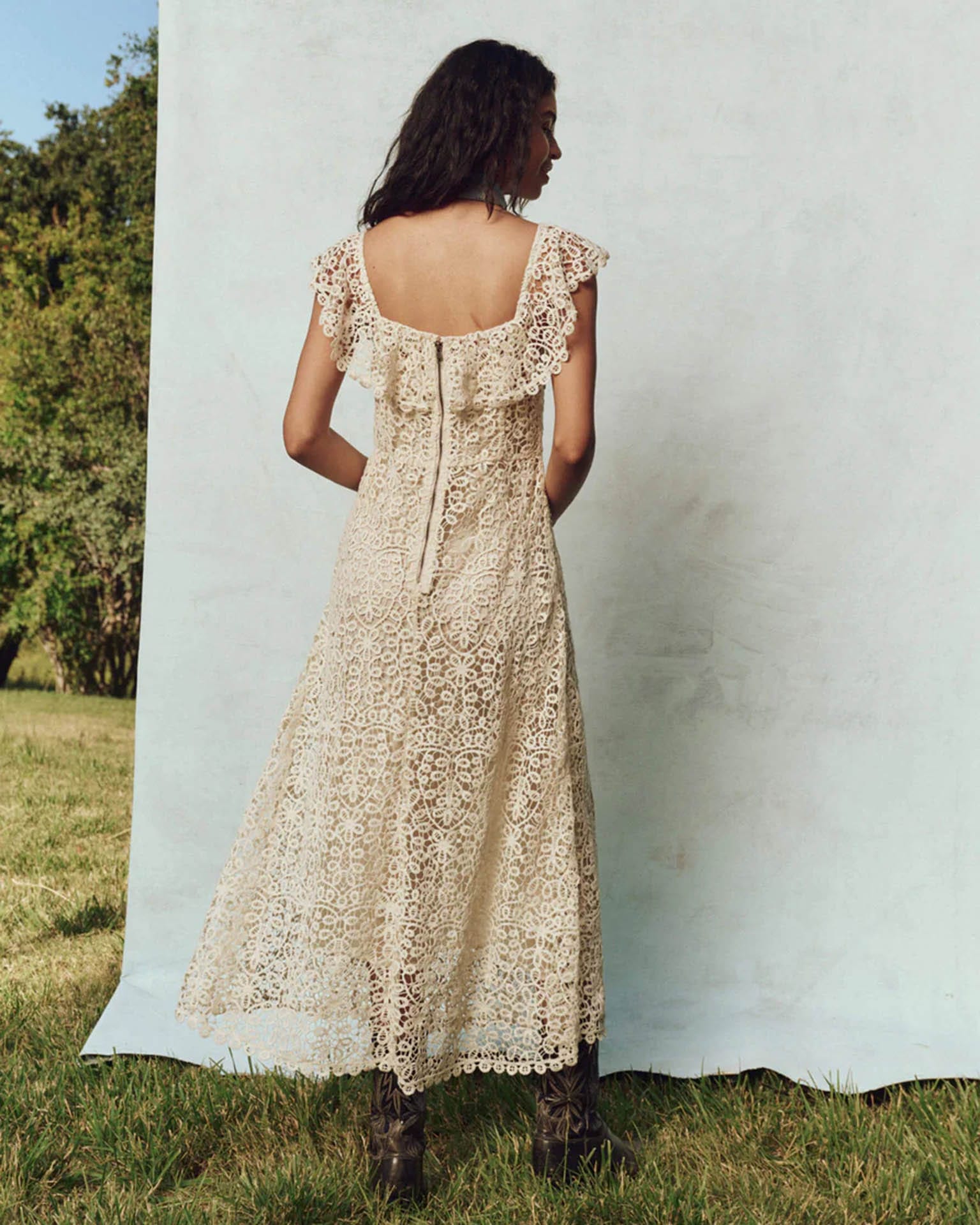 The Balcony Dress in Cream