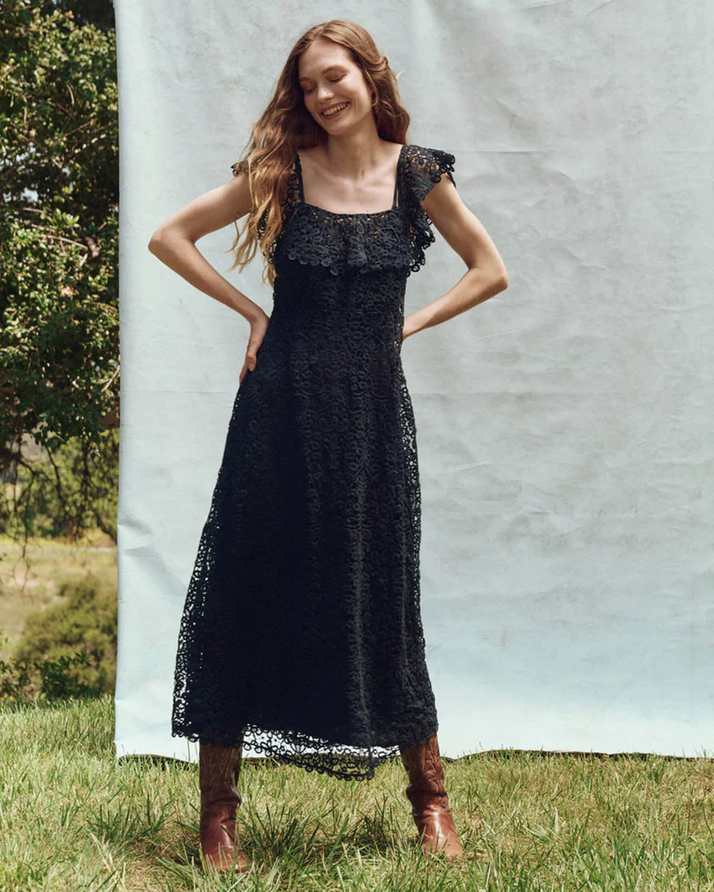 The Balcony Dress in Navy