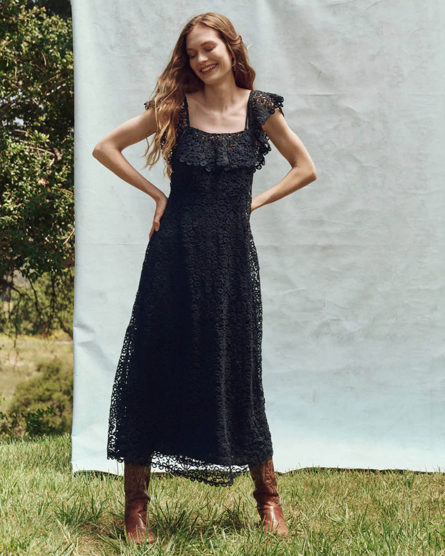 The Balcony Dress in Navy