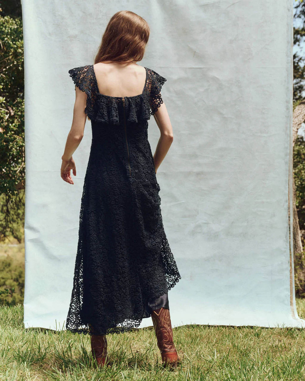 The Balcony Dress in Navy
