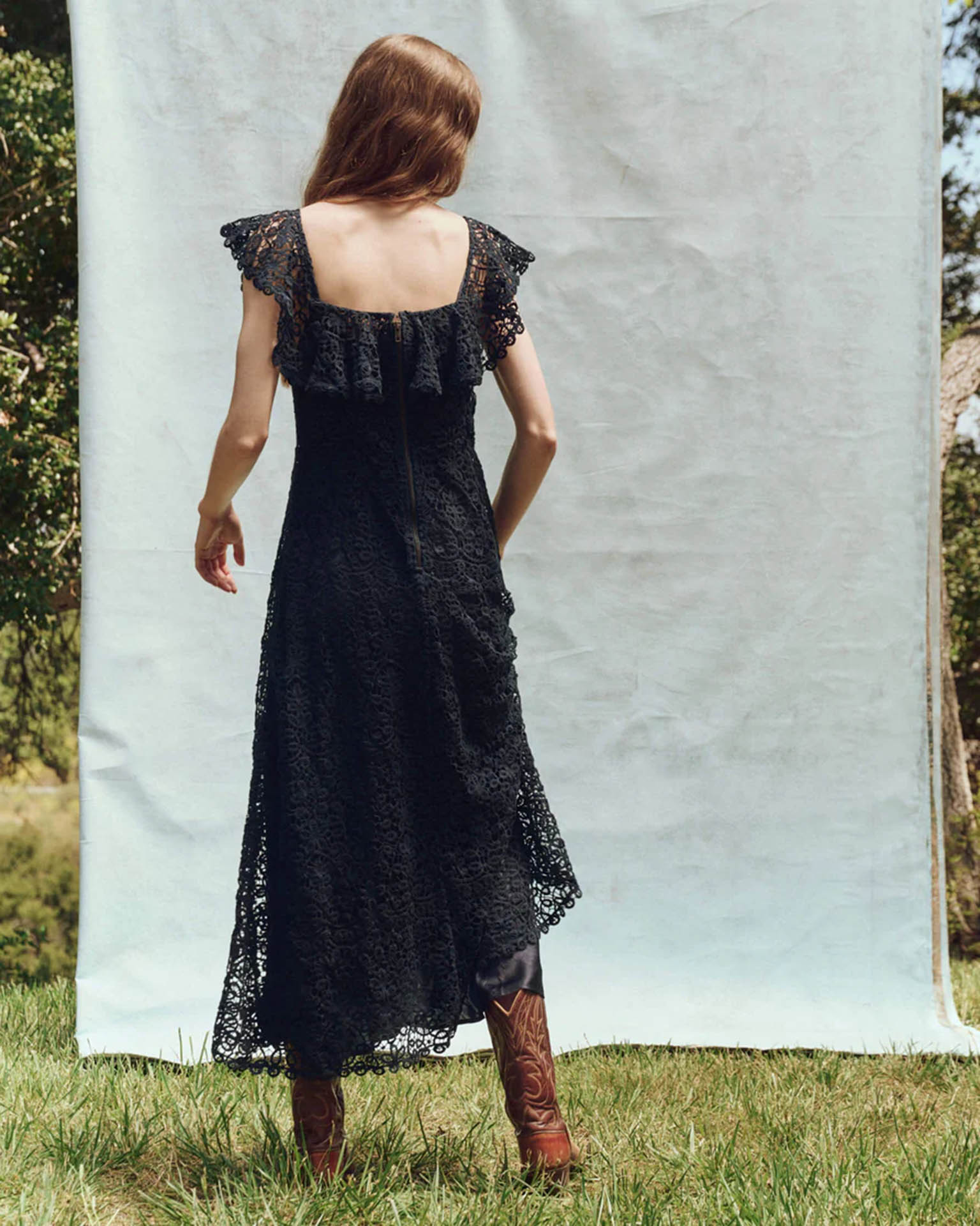 The Balcony Dress in Navy